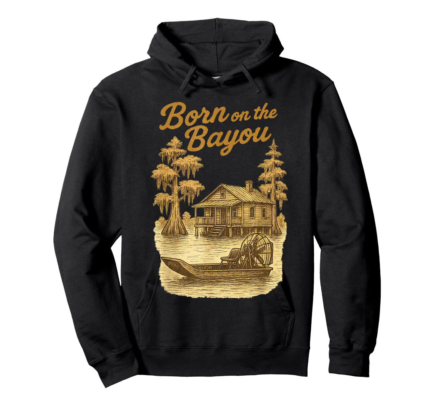 Vintage Louisiana Southern Country Pride Born on the Bayou T-Shirt