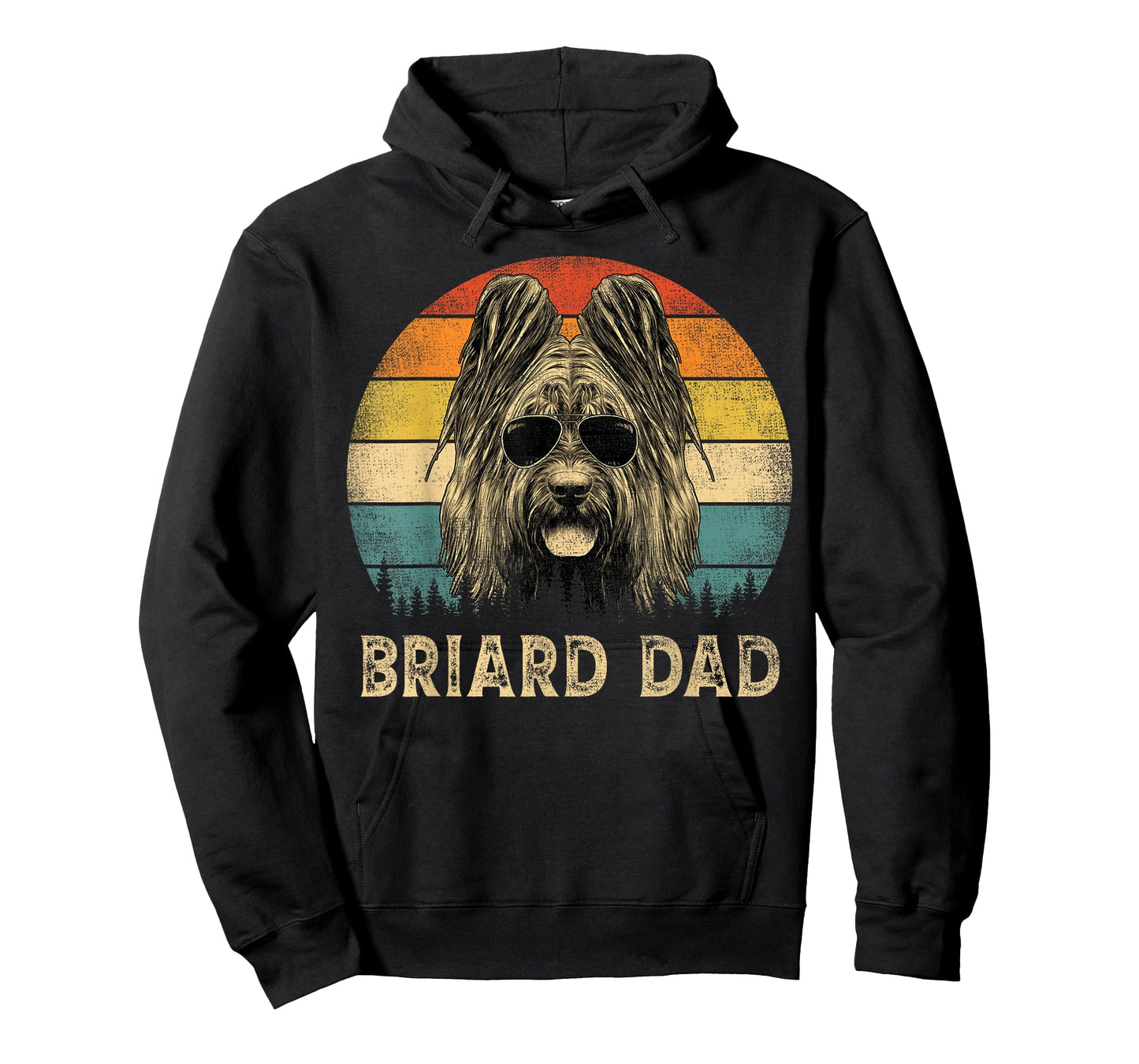 Vintage Briard Dad Dog Lovers Father's Day Tee Men Women T-Shirt