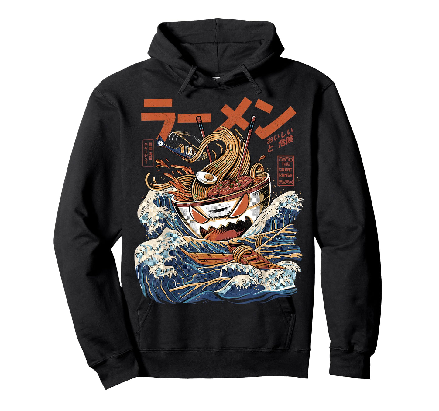 Great Ramen of Kanagawa Japanese Food Kaiju Kawaii Ramen T-Shirt