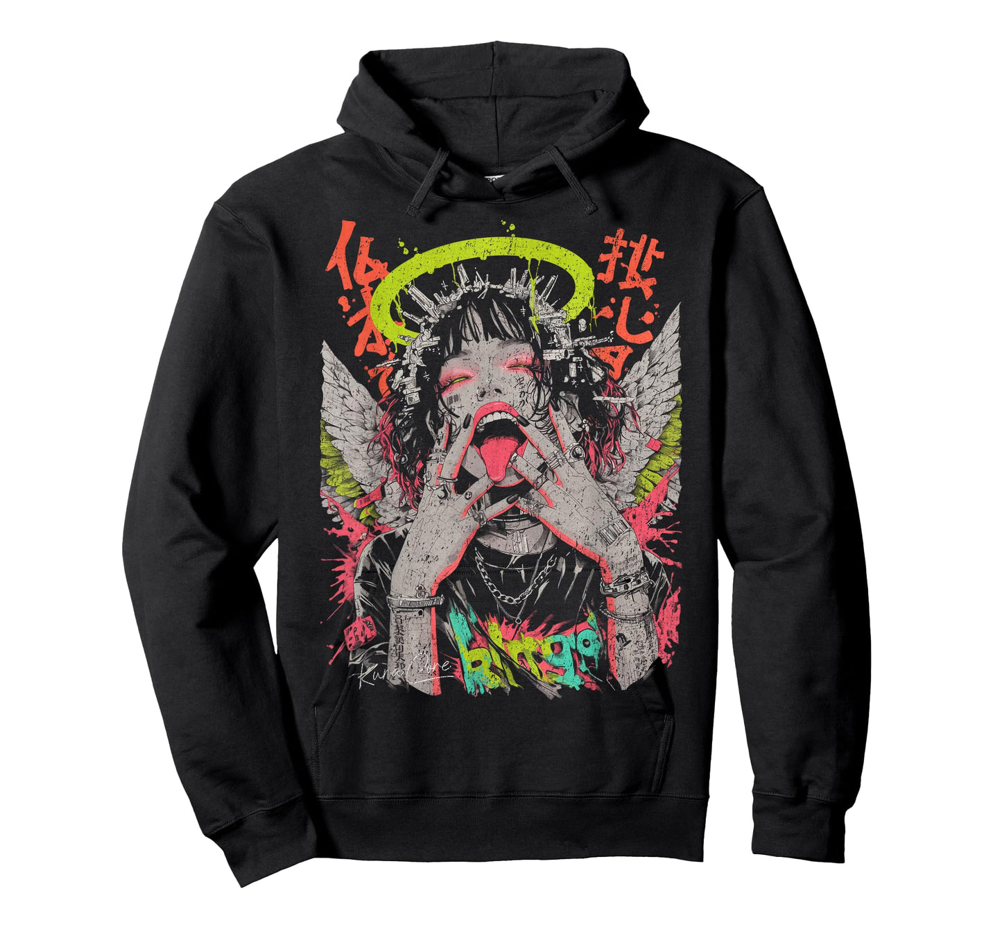 Japanese Streetwear Cyberpunk Y2K Techwear Retro Manga Anime T-Shirt
