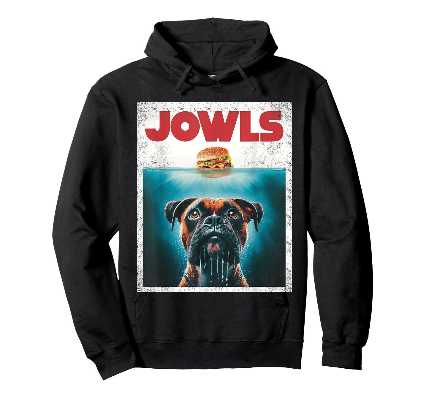 Funny Boxer Brown Brindle Jowls Burger, Wigglebutt Dog Mom Men Women Girls Kids T-Shirt