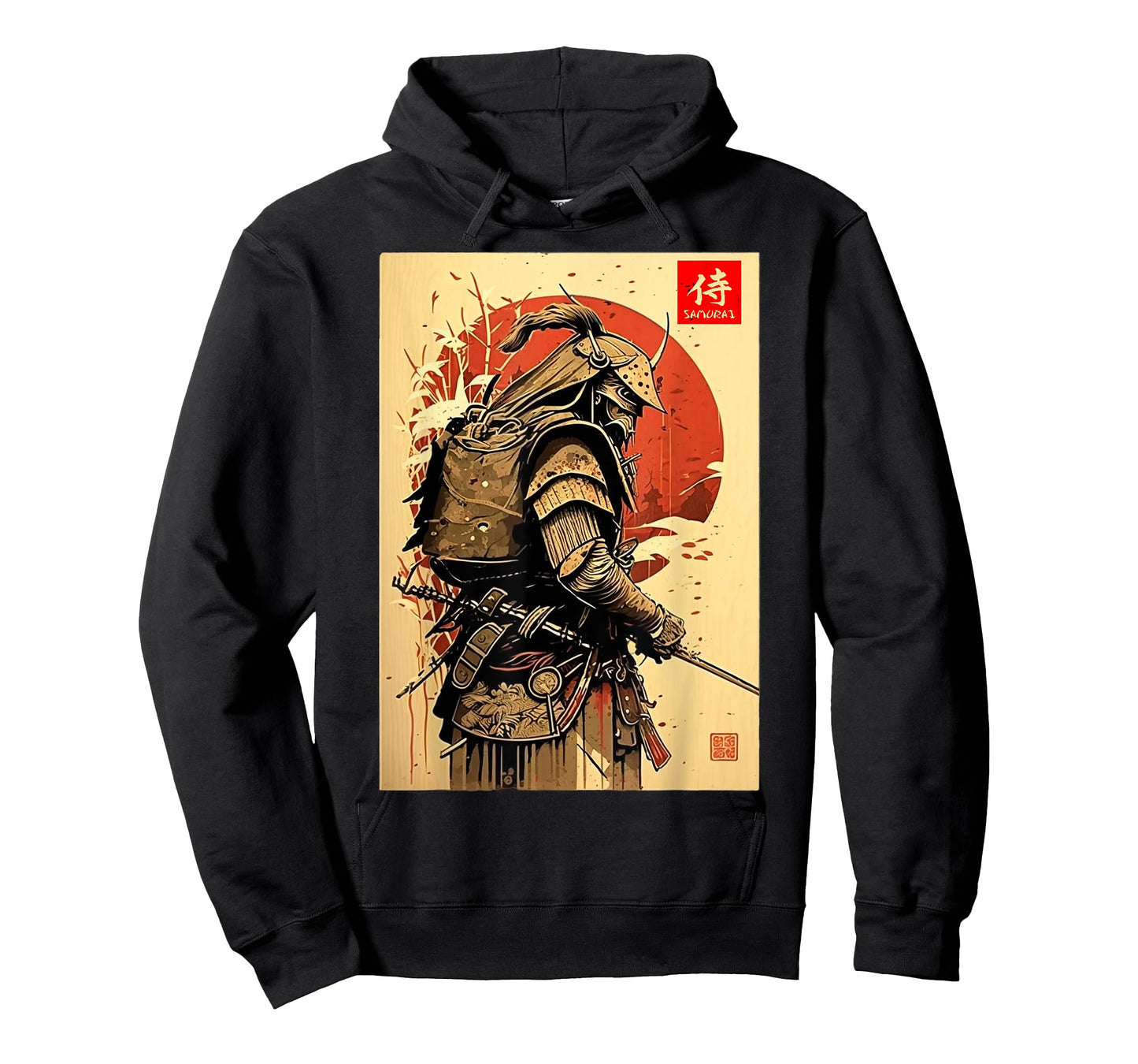 Japanese retro Art Samurai Vintage japanese Bushido Fighter T-Shirt