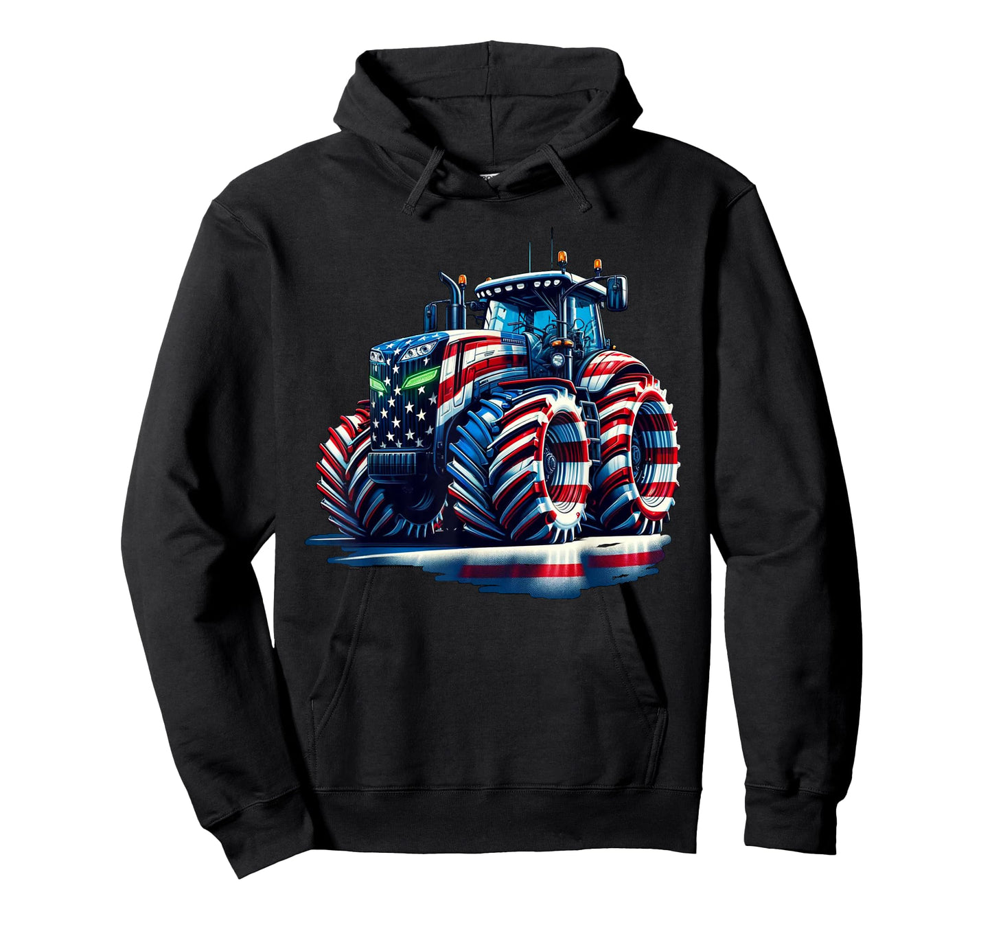 Patriotic Tractor American Flag T-Shirt