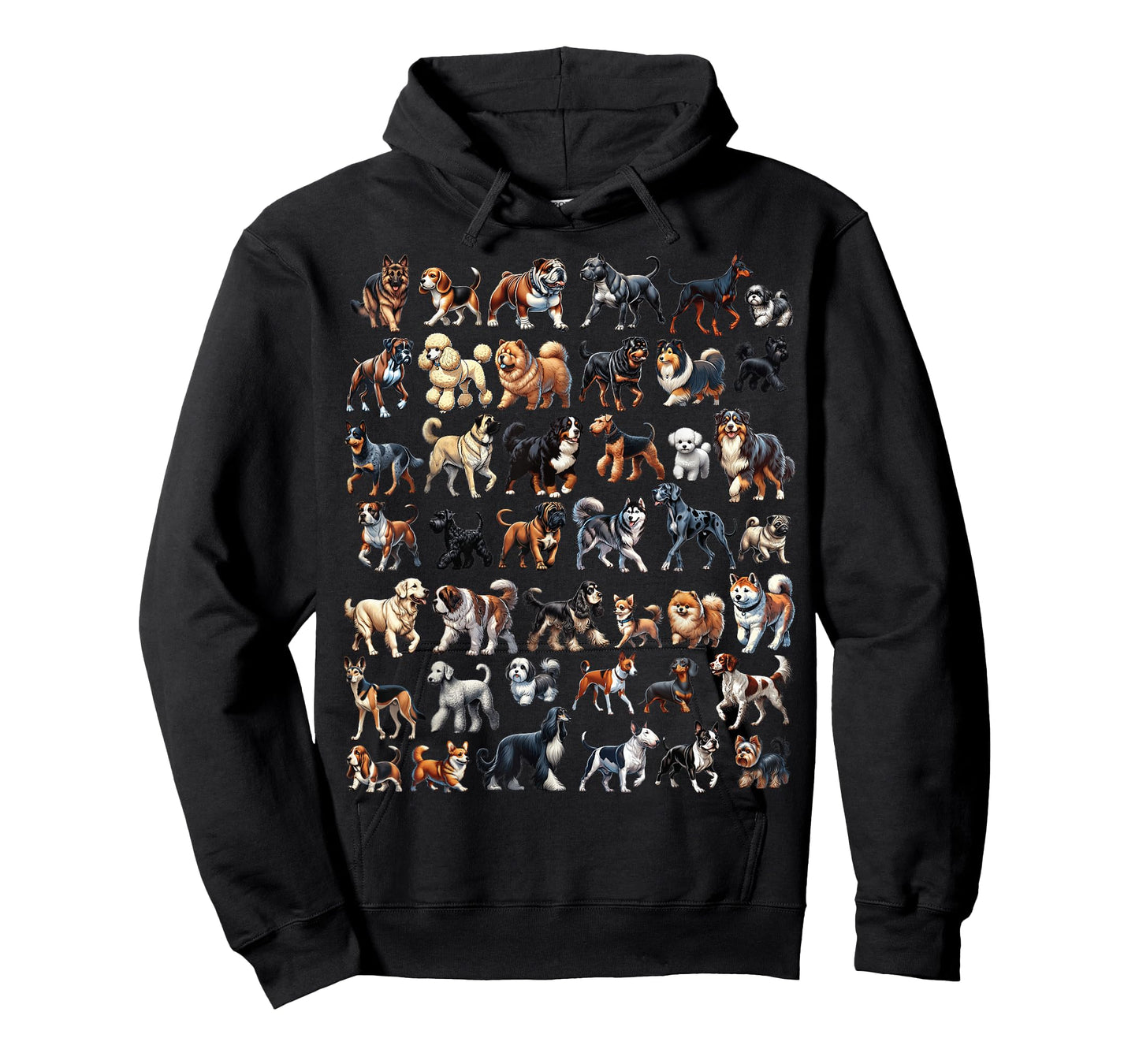 Types Of Dogs Educational Dog Lovers Boys Girls Kids T-Shirt