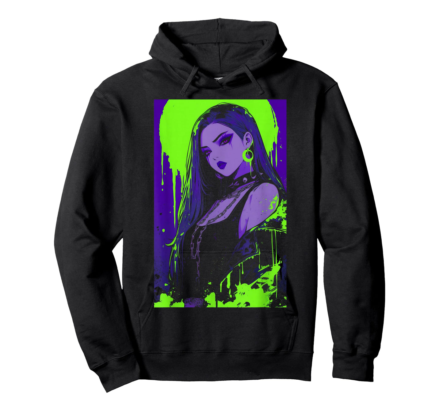 Cybergoth Cybercore Grunge Punk Goth Girl Alt Anime Manga T-Shirt