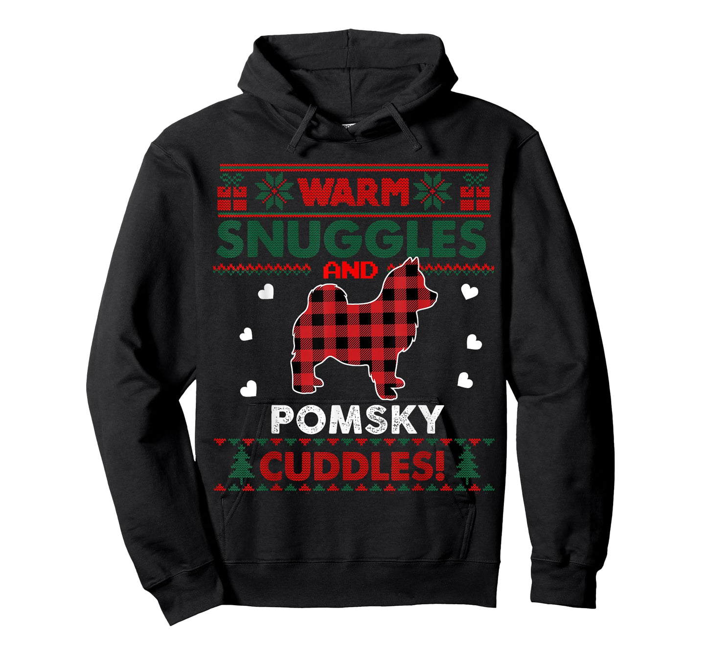Pomsky Dog Lover Xmas Gifts Pajama Ugly Christmas Sweater Men Women Kids T-Shirt