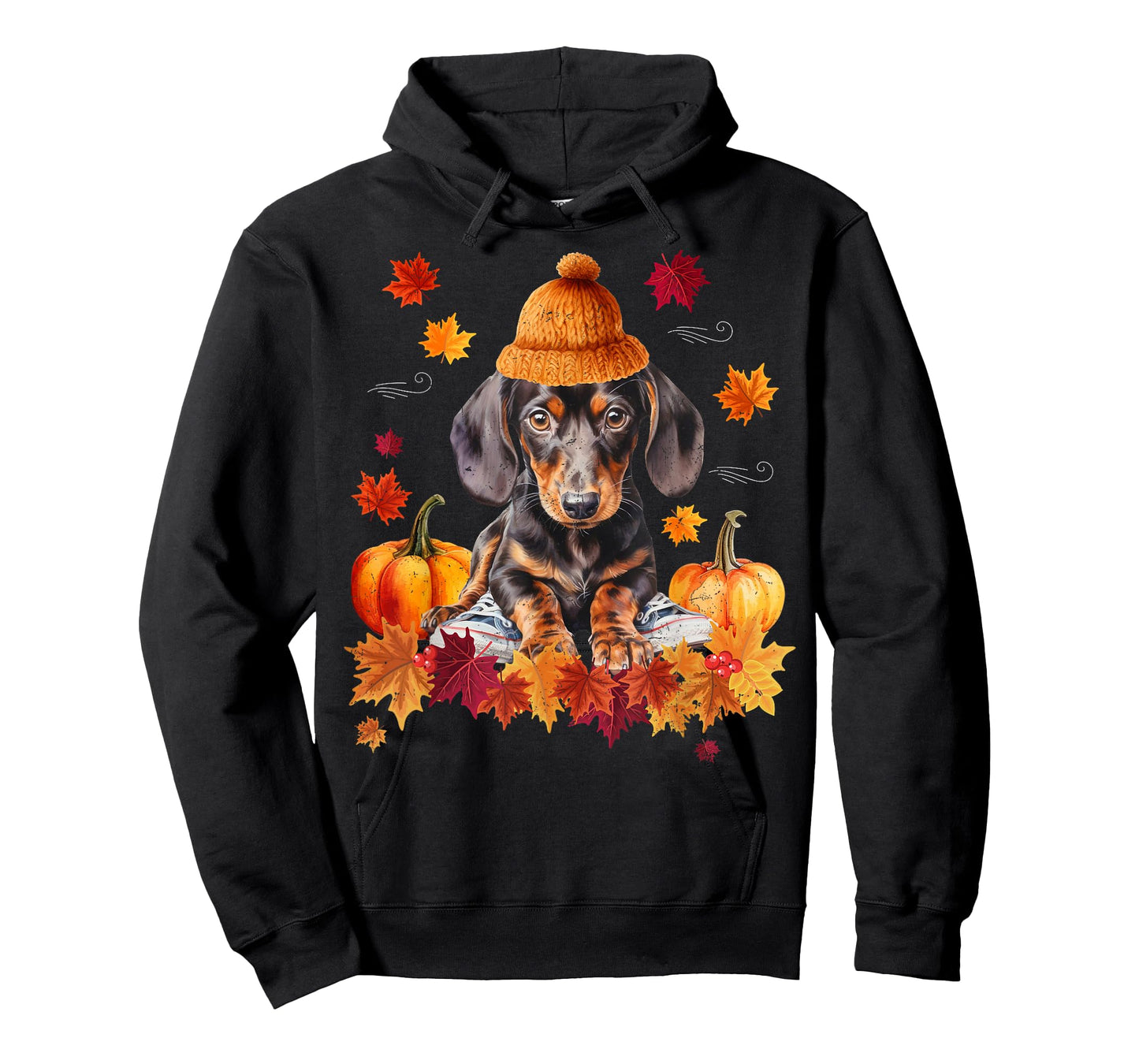 Dachshund Hello Autumn Leaf Fall For Dog Lover T-Shirt