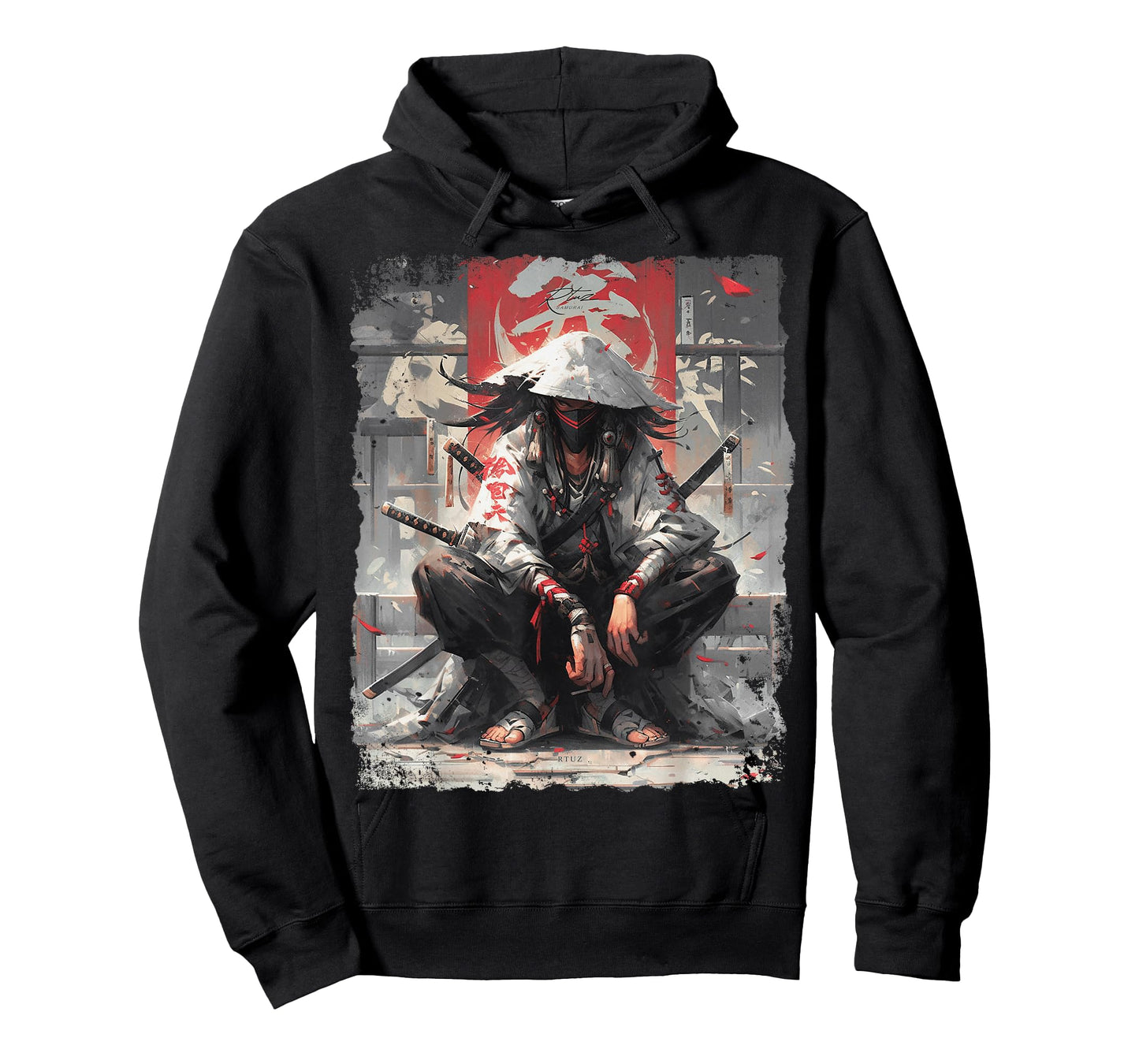 Y2K Samurai Sword Katana Ninja Japan Manga Anime Streetwear T-Shirt