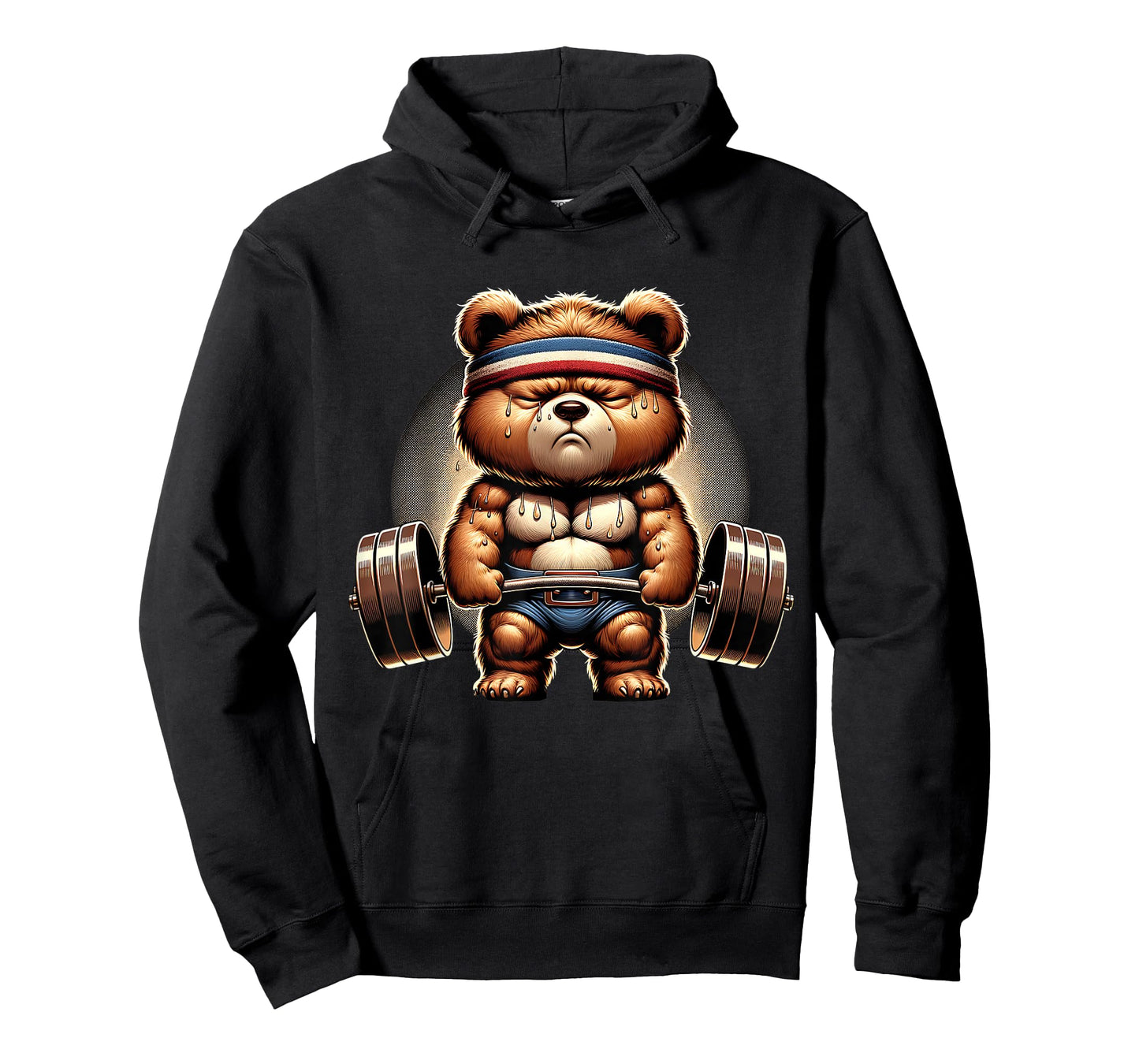 Bear Lifting Weights Workout Animal Gym Weightlifting T-Shirt