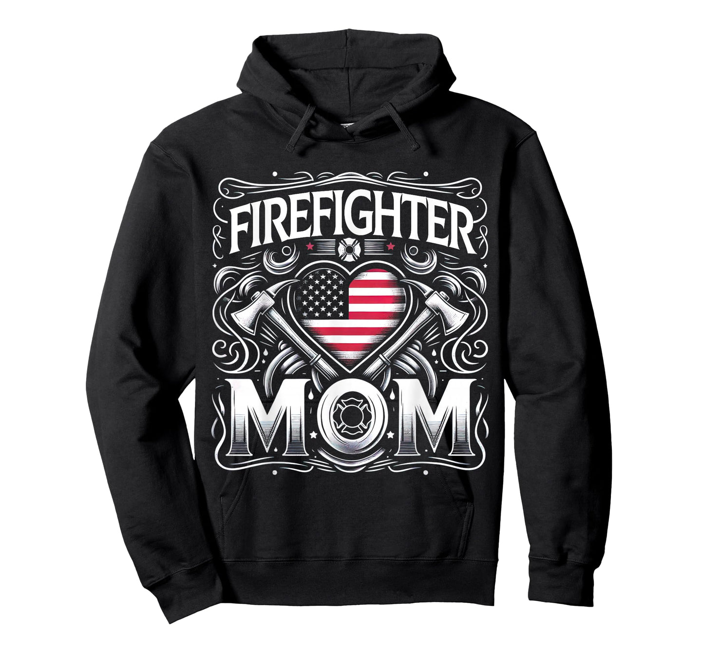 Firefighter Mom Shirt Proud Mother Design Thin Red Line T-Shirt