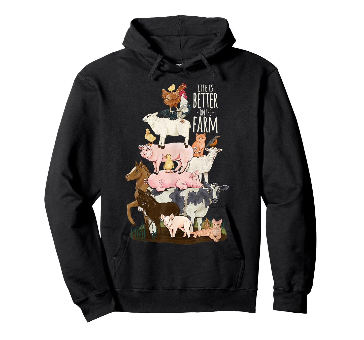 Life is better on the Farm, Cute Animals, Country Farm Girl T-Shirt