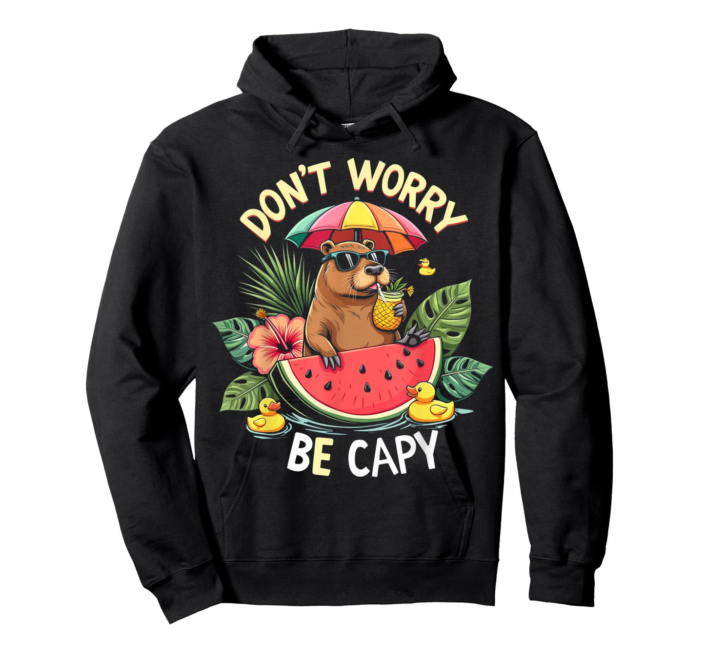 Funny Don't Worry Be Capy Kids Youth Womens Girl Capybara T-Shirt