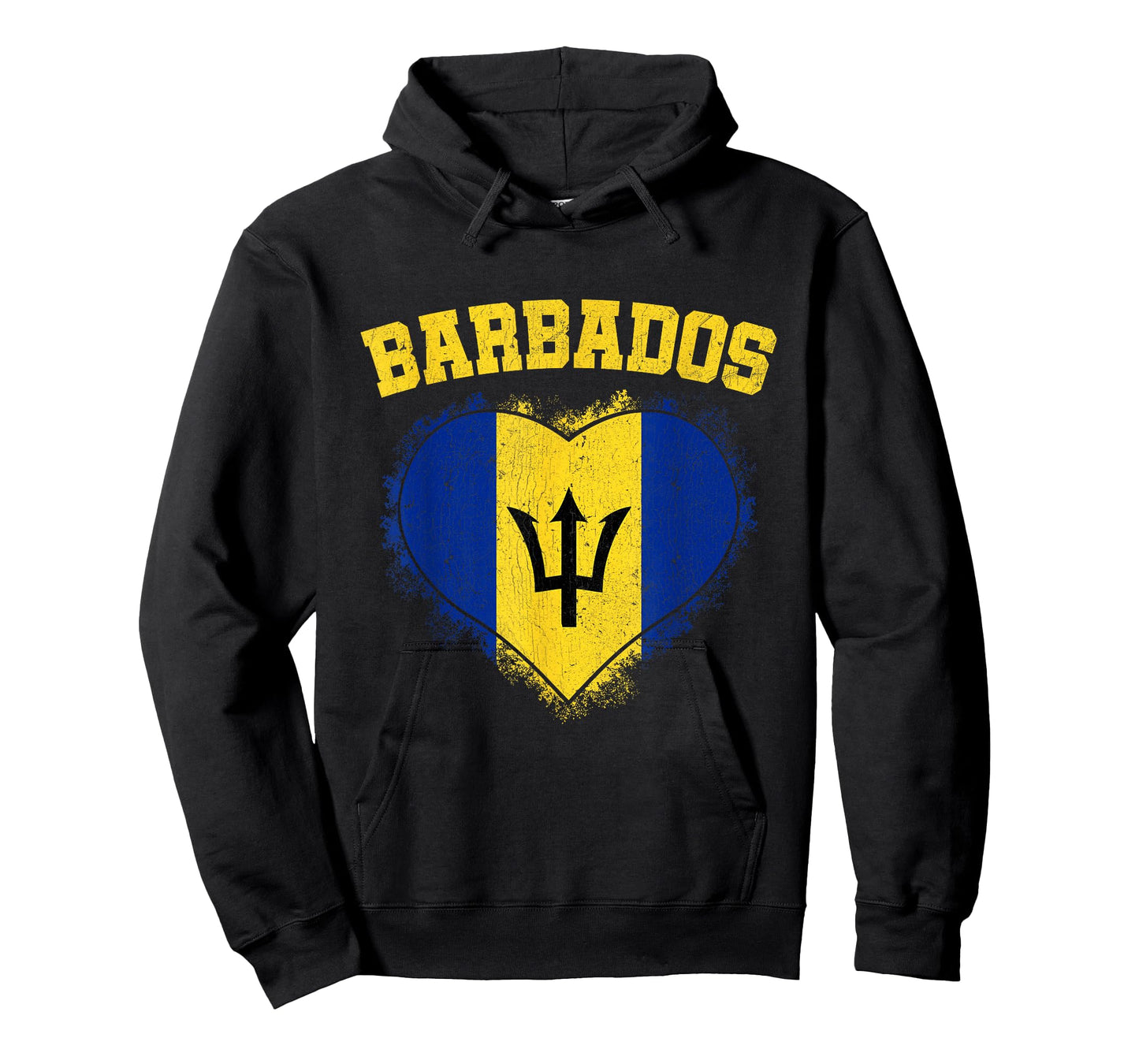 Barbados Heart Flag Barbados Lover Barbadian Pride T-Shirt