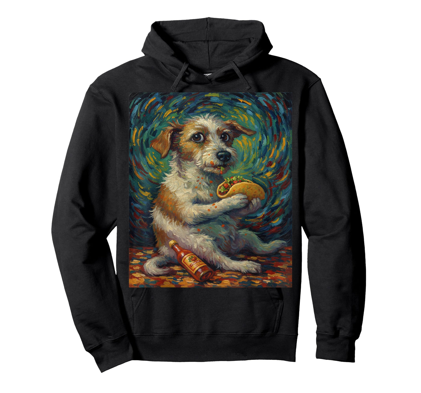 Funny Dog Eating Taco Graphic Art Design T-Shirt