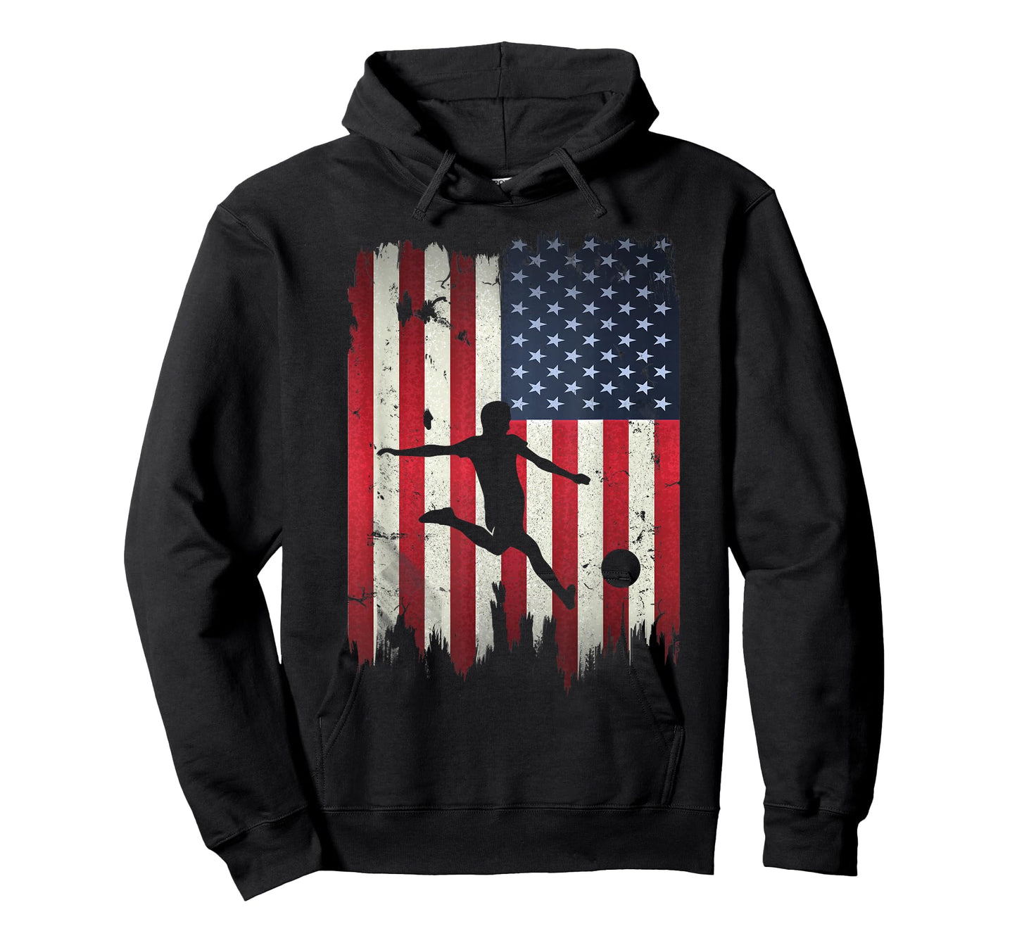 Soccer USA American Flag 4th of July Patriotic Sports T-Shirt