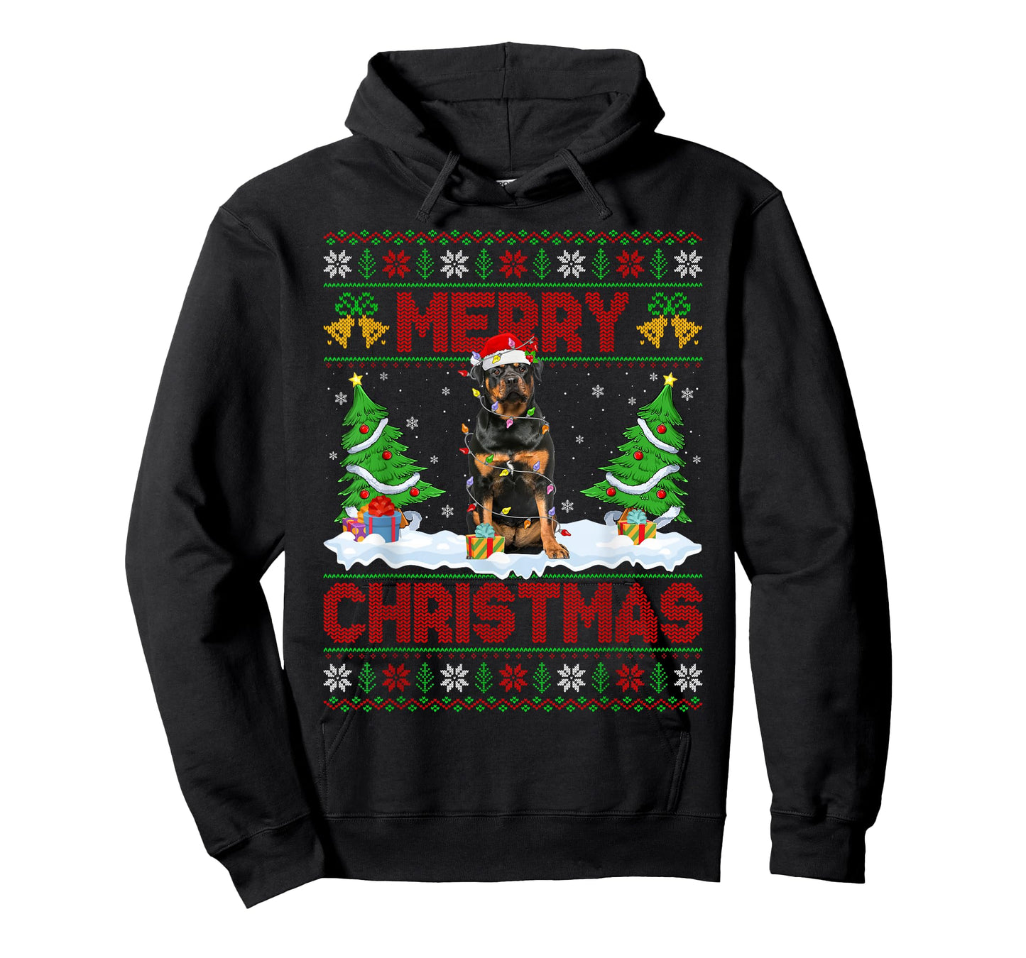 Rottweiler Ugly Xmas Sweater Funny Pet Dog Lover Christmas T-Shirt