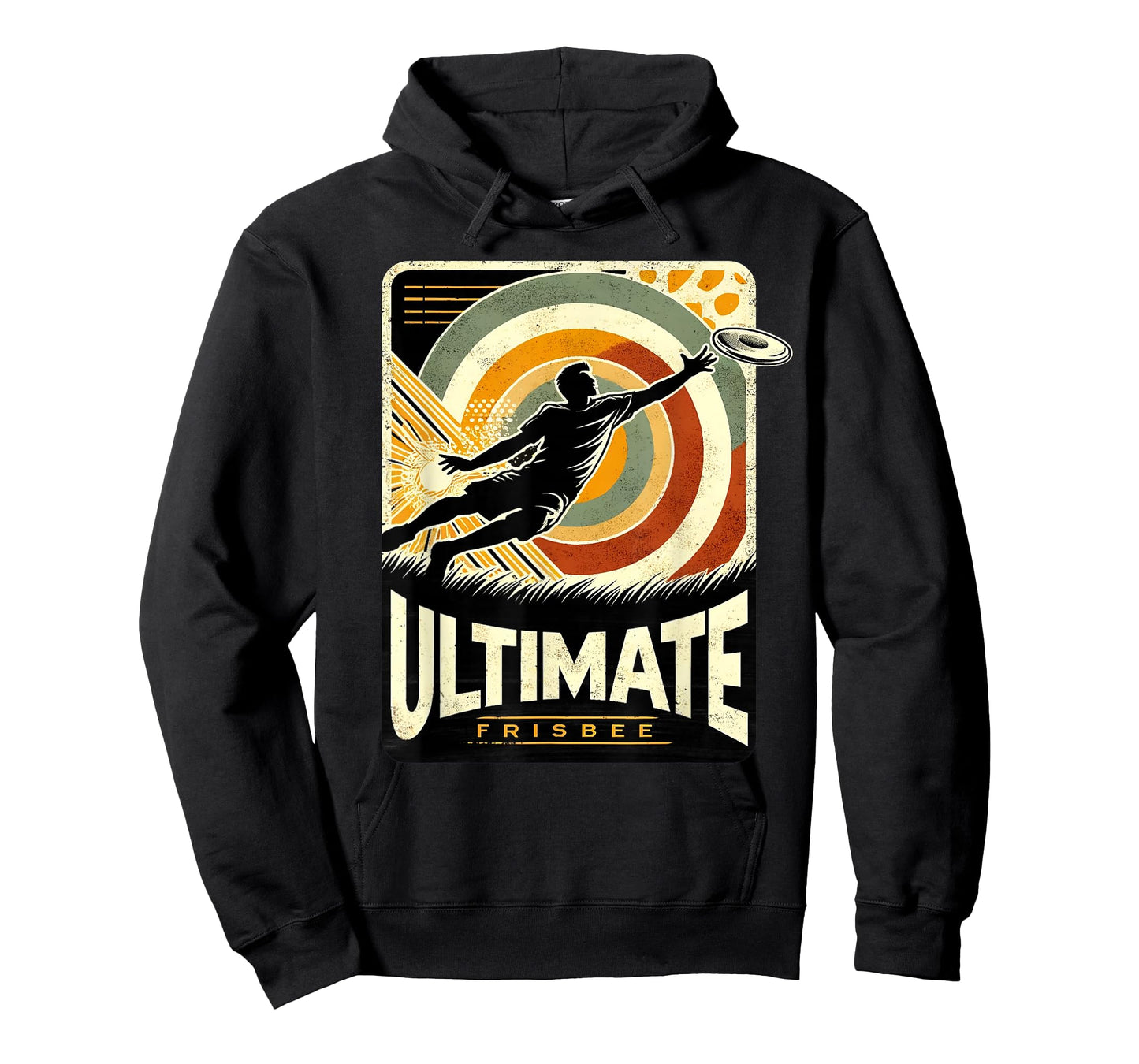 Retro Ultimate Frisbee Player Men Women Vintage Flying Disc T-Shirt