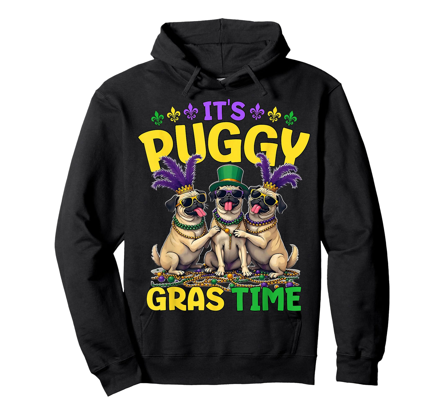 Mardi Gras Pug Time Mardi Gras T-Shirt
