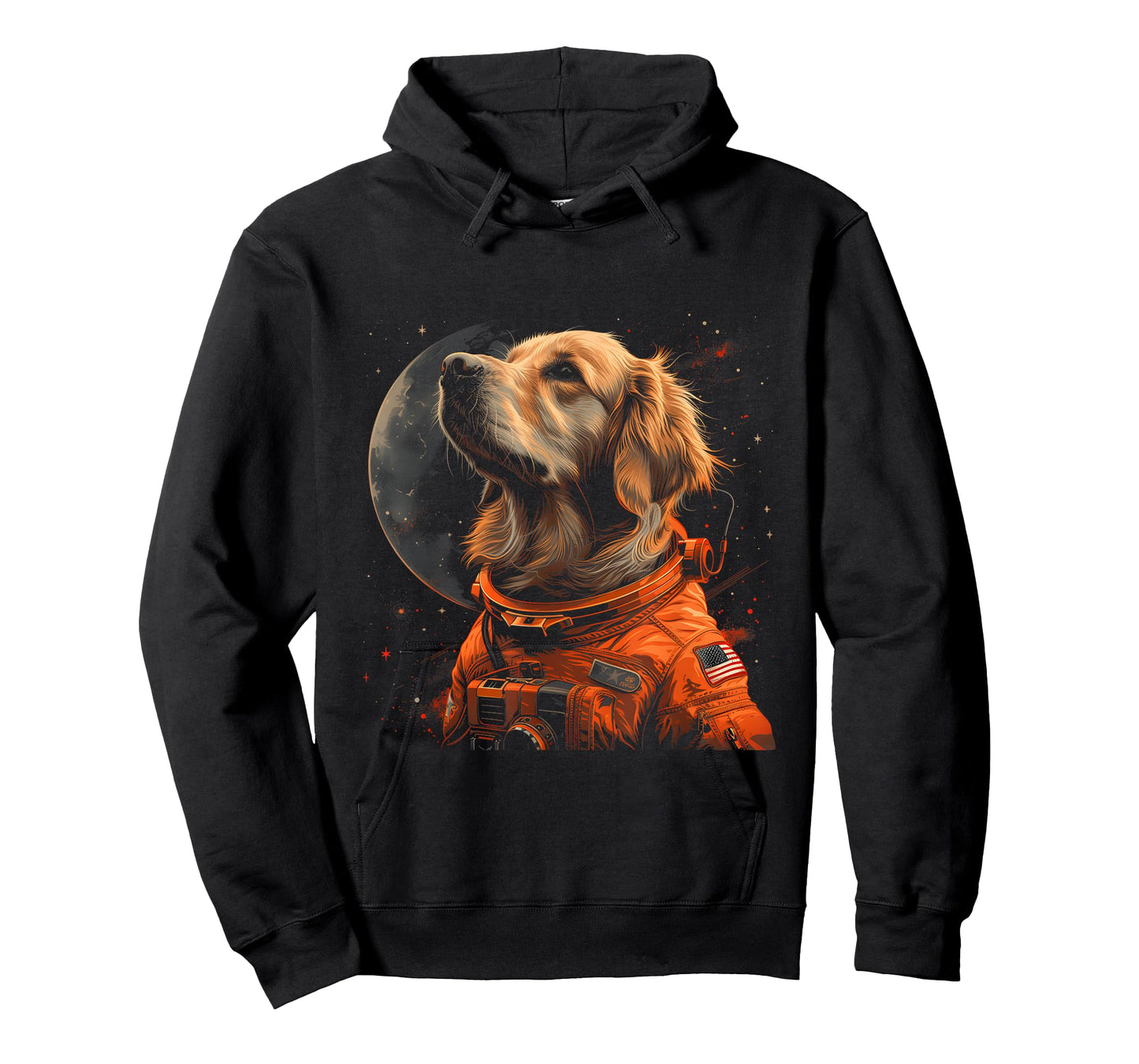 Funny Golden Retriever Lovers Dog Astronaut In The Space T-Shirt