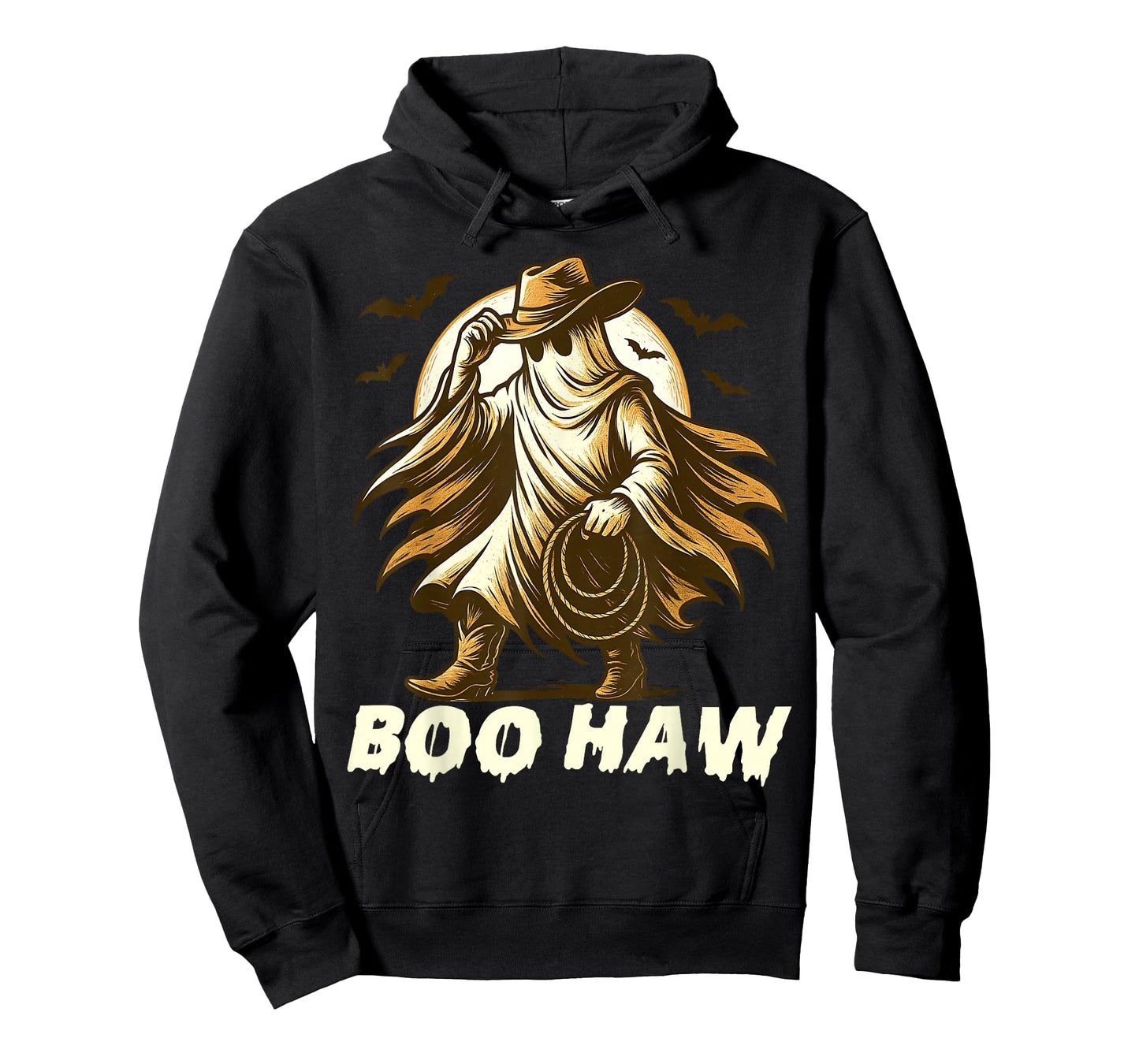 Boo Haw Ghost Cowboy Western Halloween Rodeo Ghost Western T-Shirt