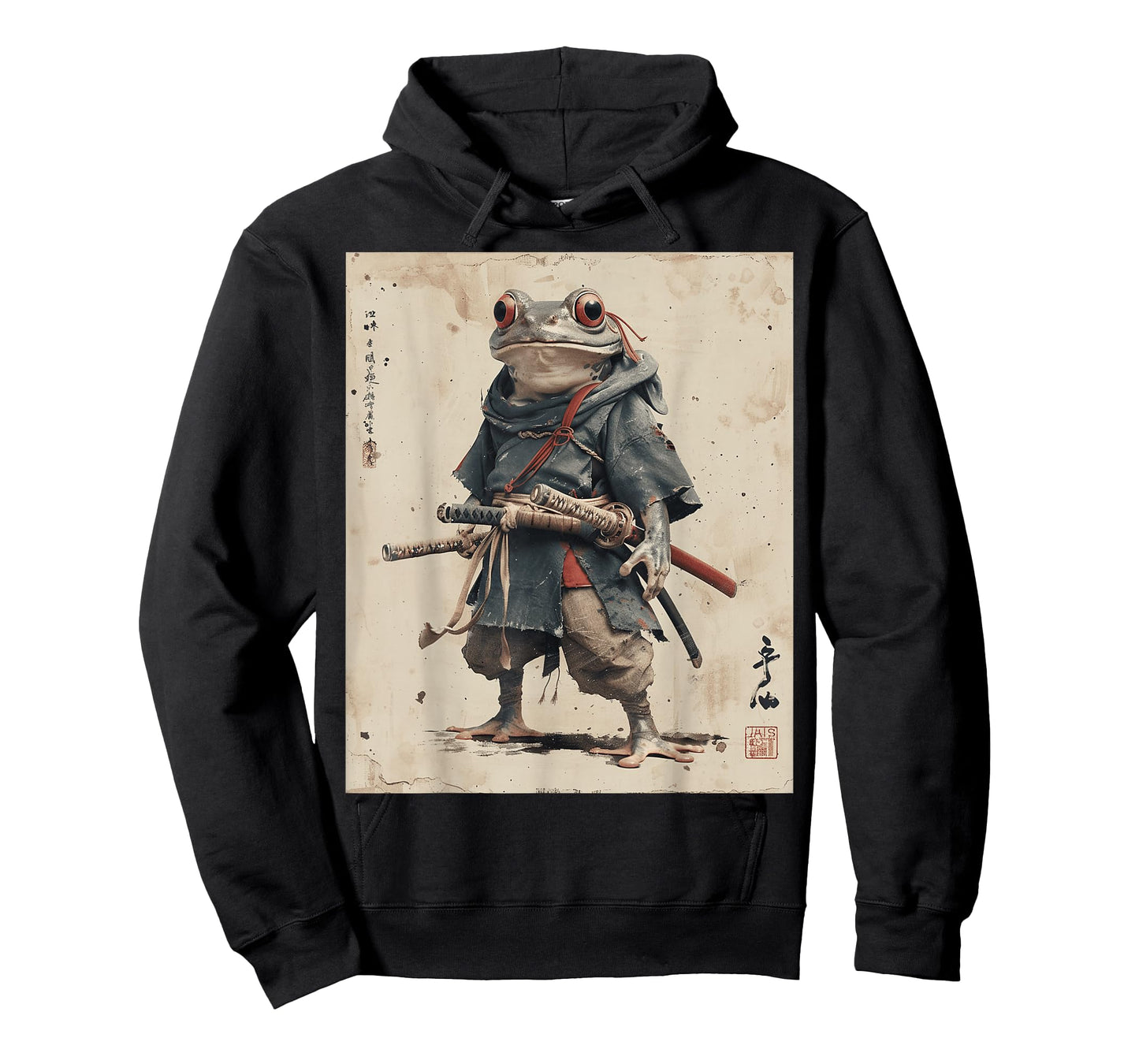 Samurai Frog Warrior Japanese Ukiyo-e Art Vintage Aesthetic T-Shirt
