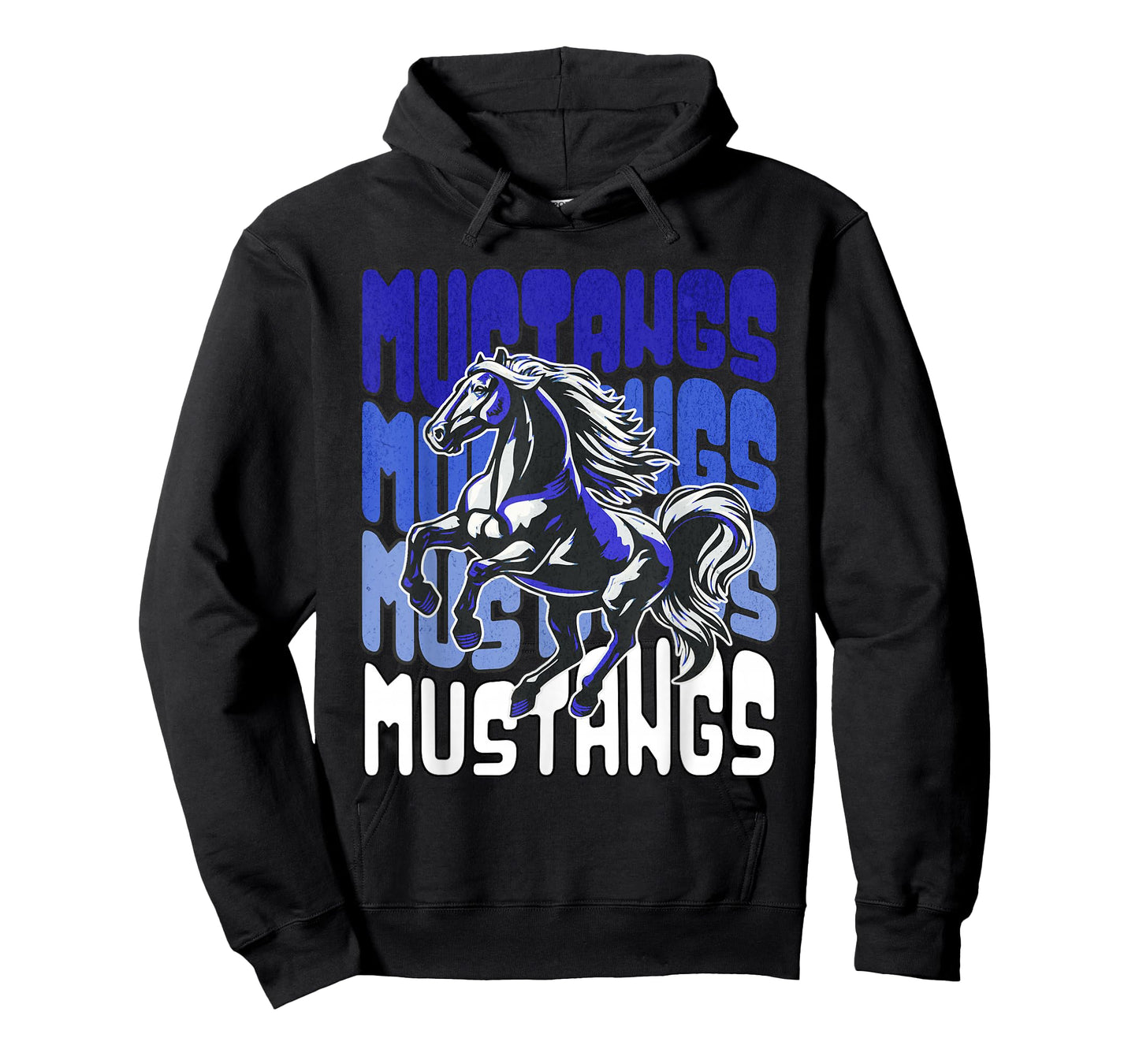 Mustang Mascot School Spirit Sports Team Football Gameday T-Shirt