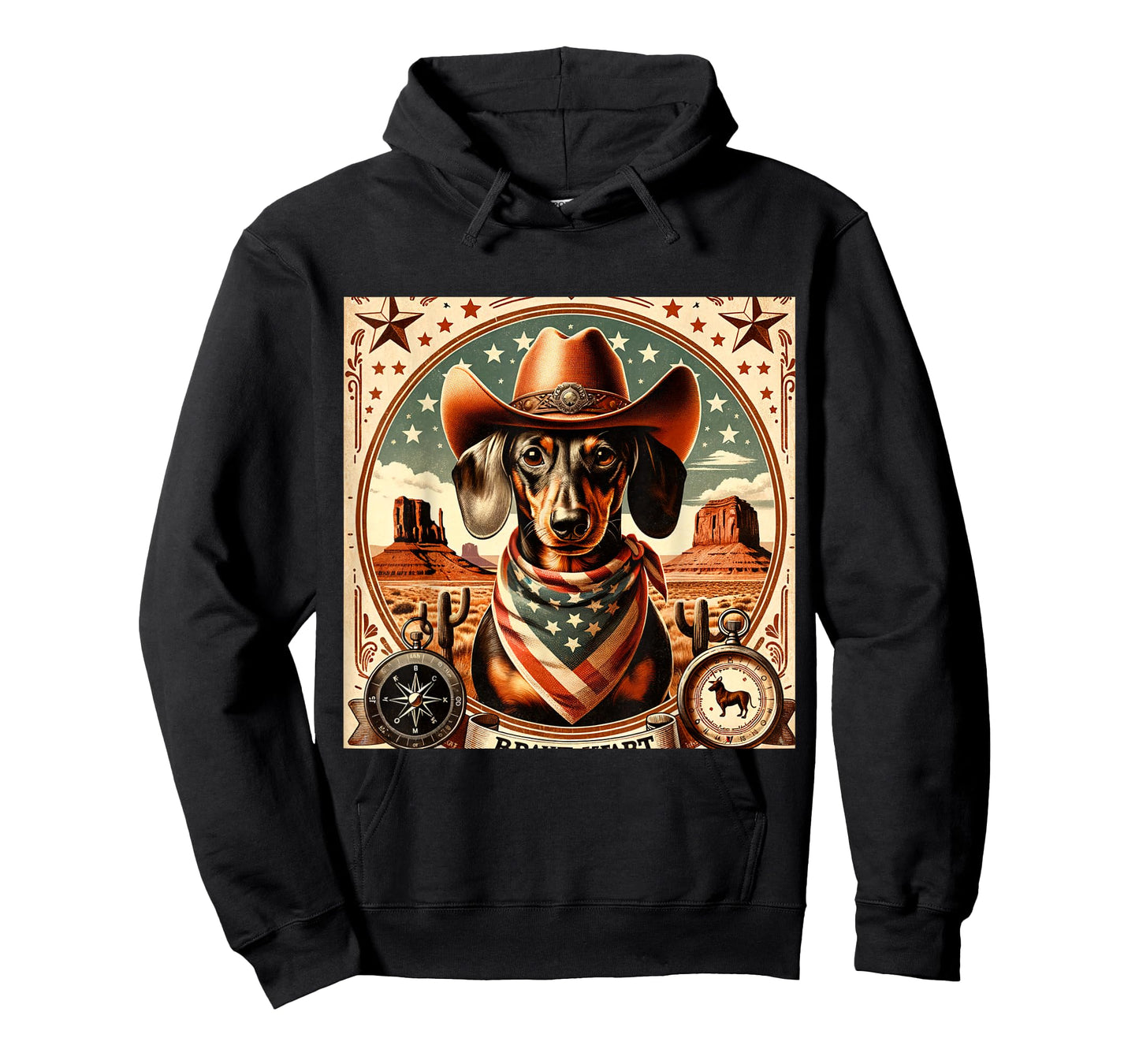 Funny Sheriff Dog Shirt Dachshund Dog Mom Dad Wild West Tee T-Shirt for Men Women Kids