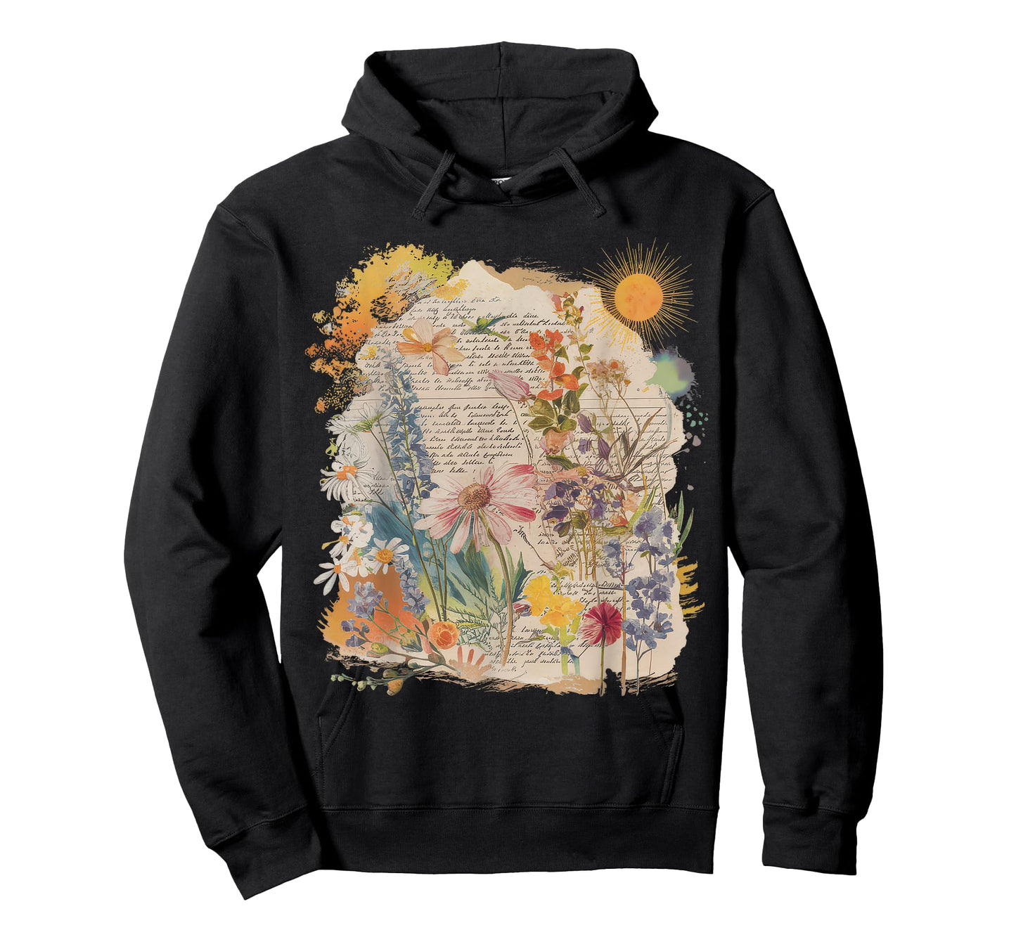 Floral Women TShirt Vintage Boho Wildflower Botanical Flower T-Shirt