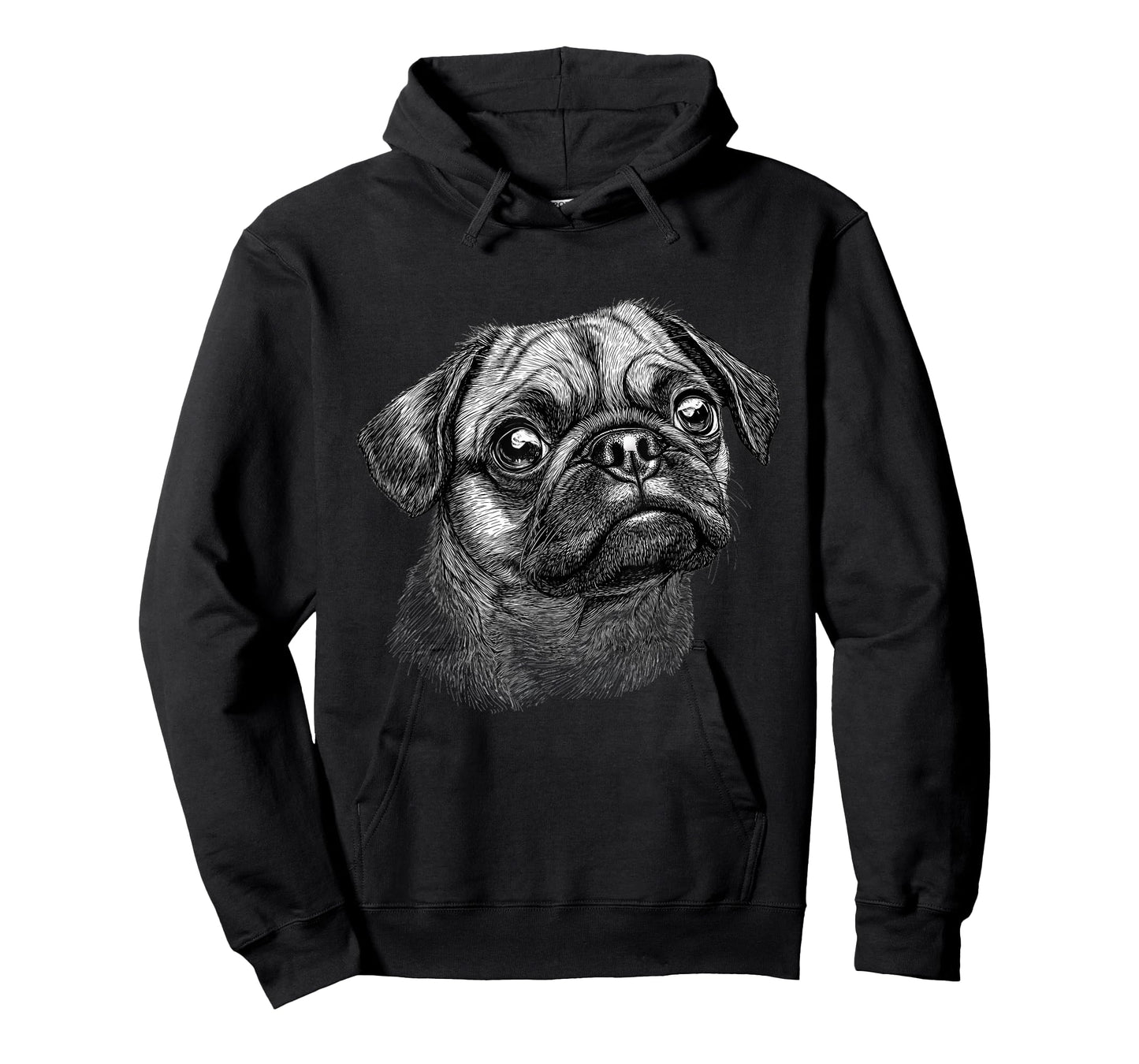 Pug Dog Face Colorful Portrait Animal Cute Pug Lover T-Shirt