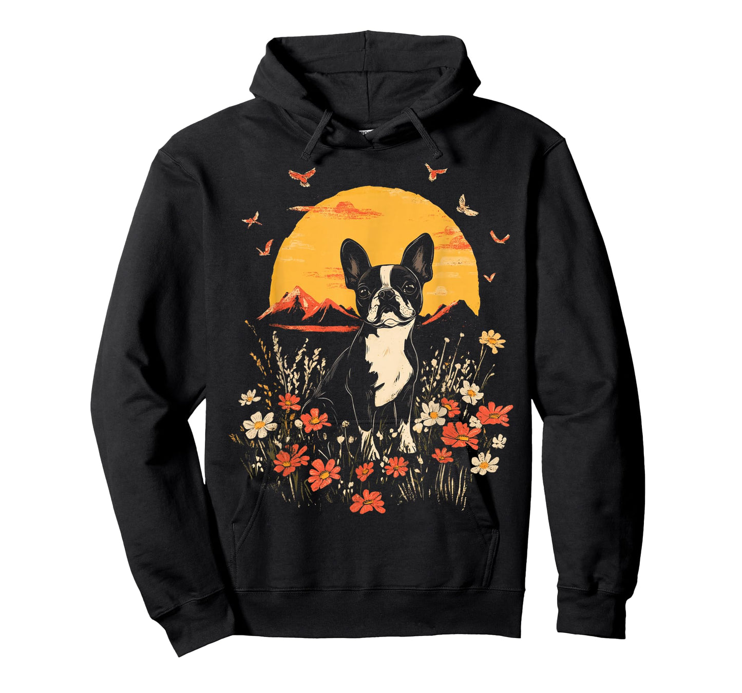 Boston Terrier Dog Zen Japanese Art T-Shirt