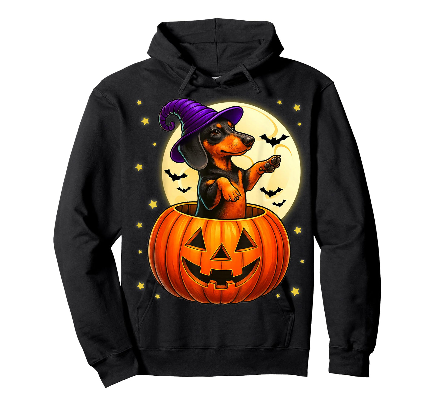 Cute Dachshund Jack O Lanterrn Halloween Costume Men Women T-Shirt