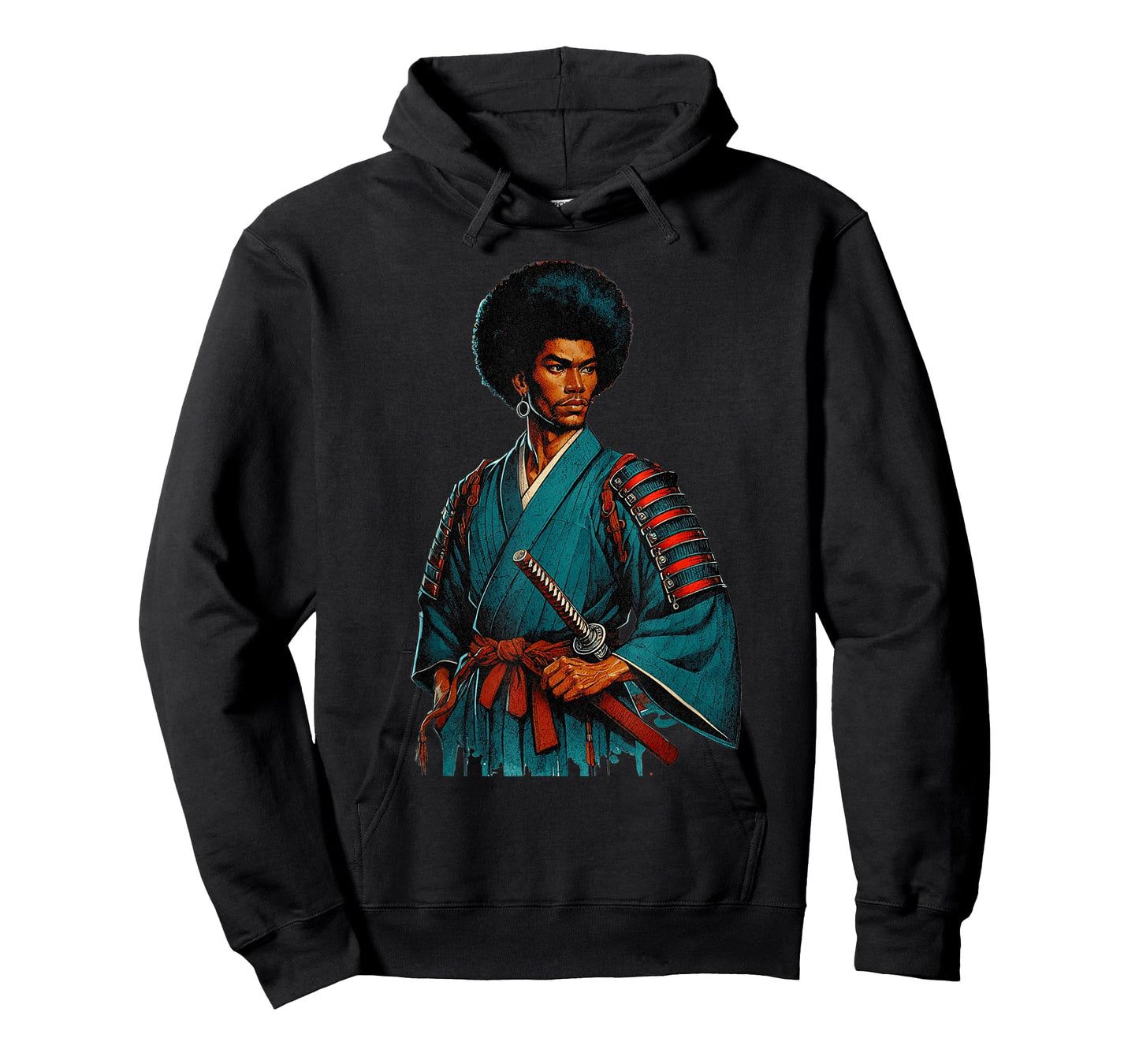 Afro American Samurai Anime Cartoon T-Shirt