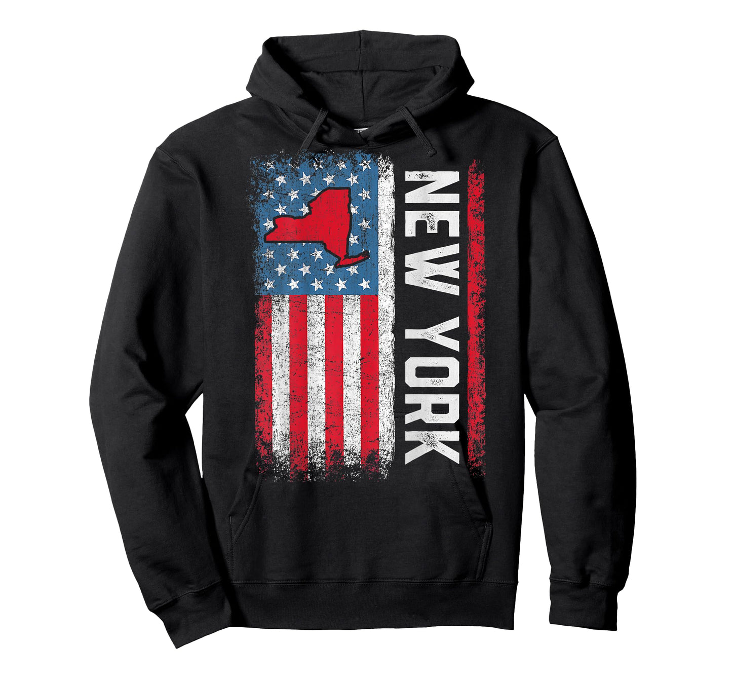 Vintage New York State USA Flag Shirt New York (On Back) T-Shirt