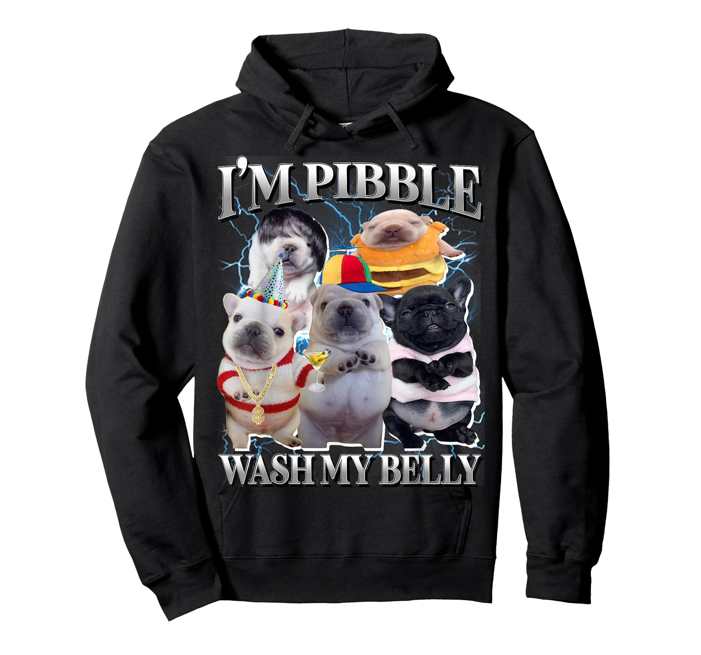Funny Pibble Dog Meme Brainrot Wash My Belly T-Shirt