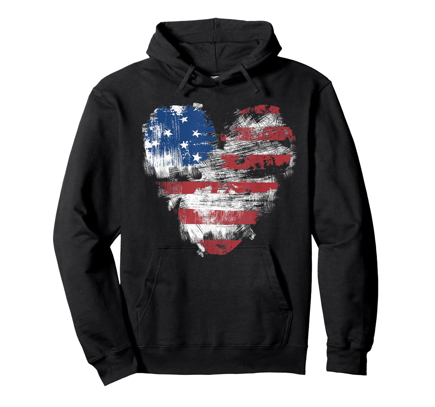 American Flag Heart T-Shirt T-Shirt
