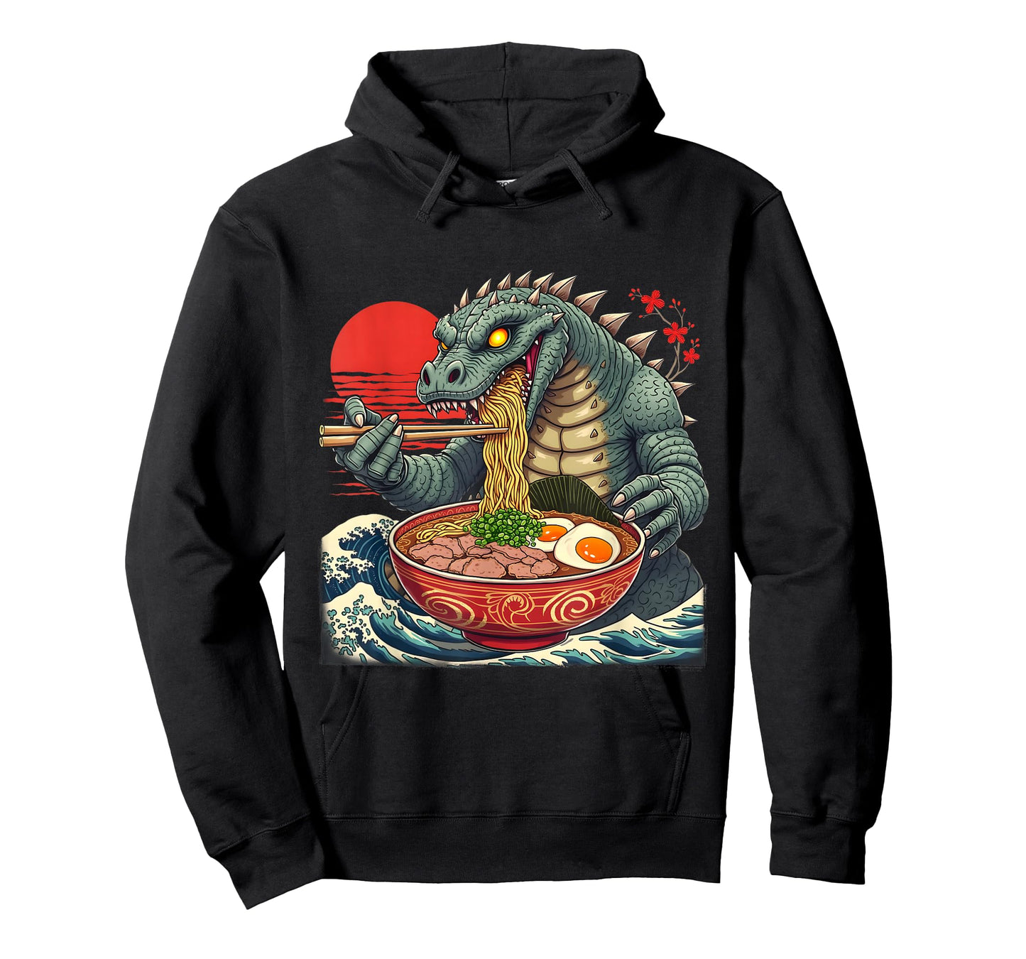 Kaiju Noodles Japanese Ramen Art Design T-Shirt