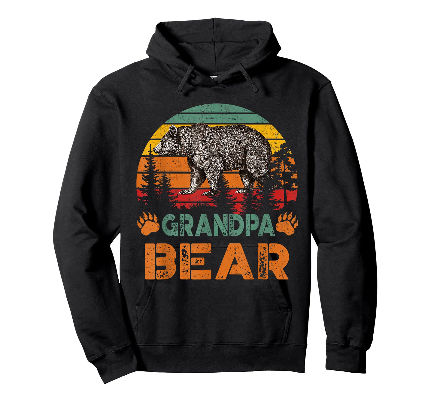 Mens Vintage Grandpa Bear T-Shirt Funny Fathers Day T-Shirt