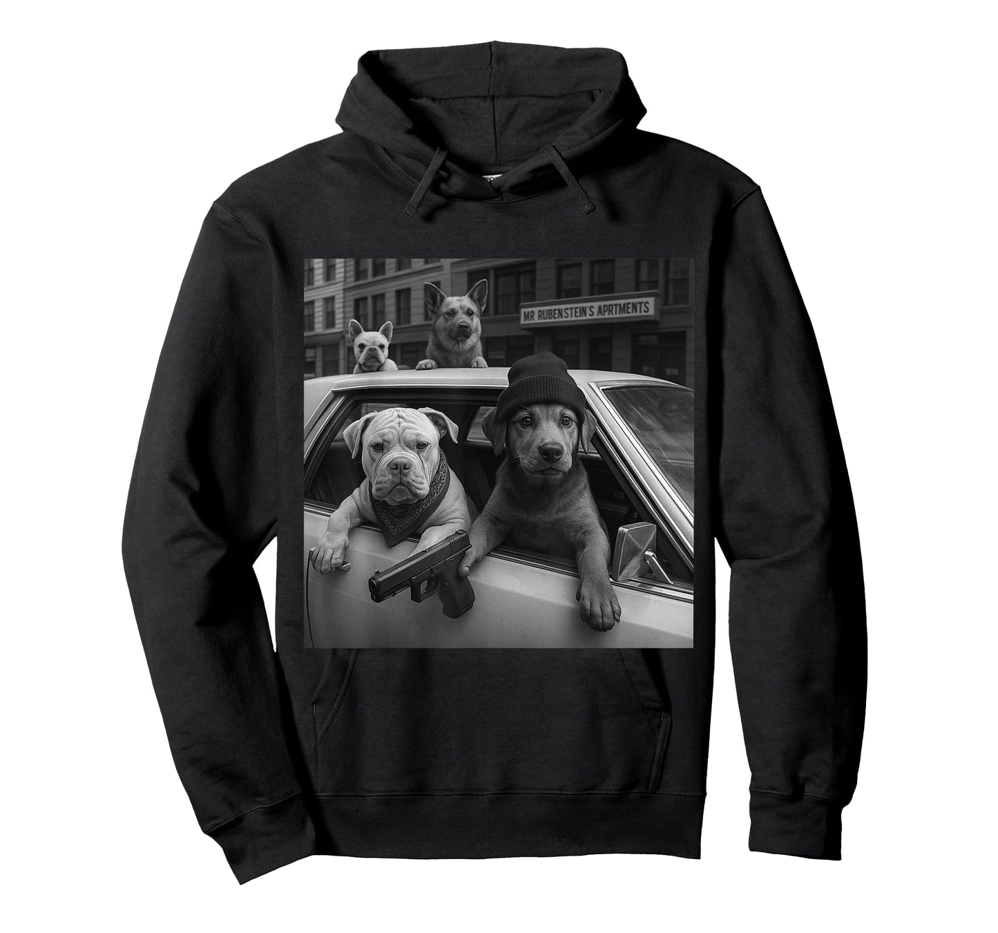 Funny Gangster Dogs Street Graphic Tee Men Women Lover Dog T-Shirt
