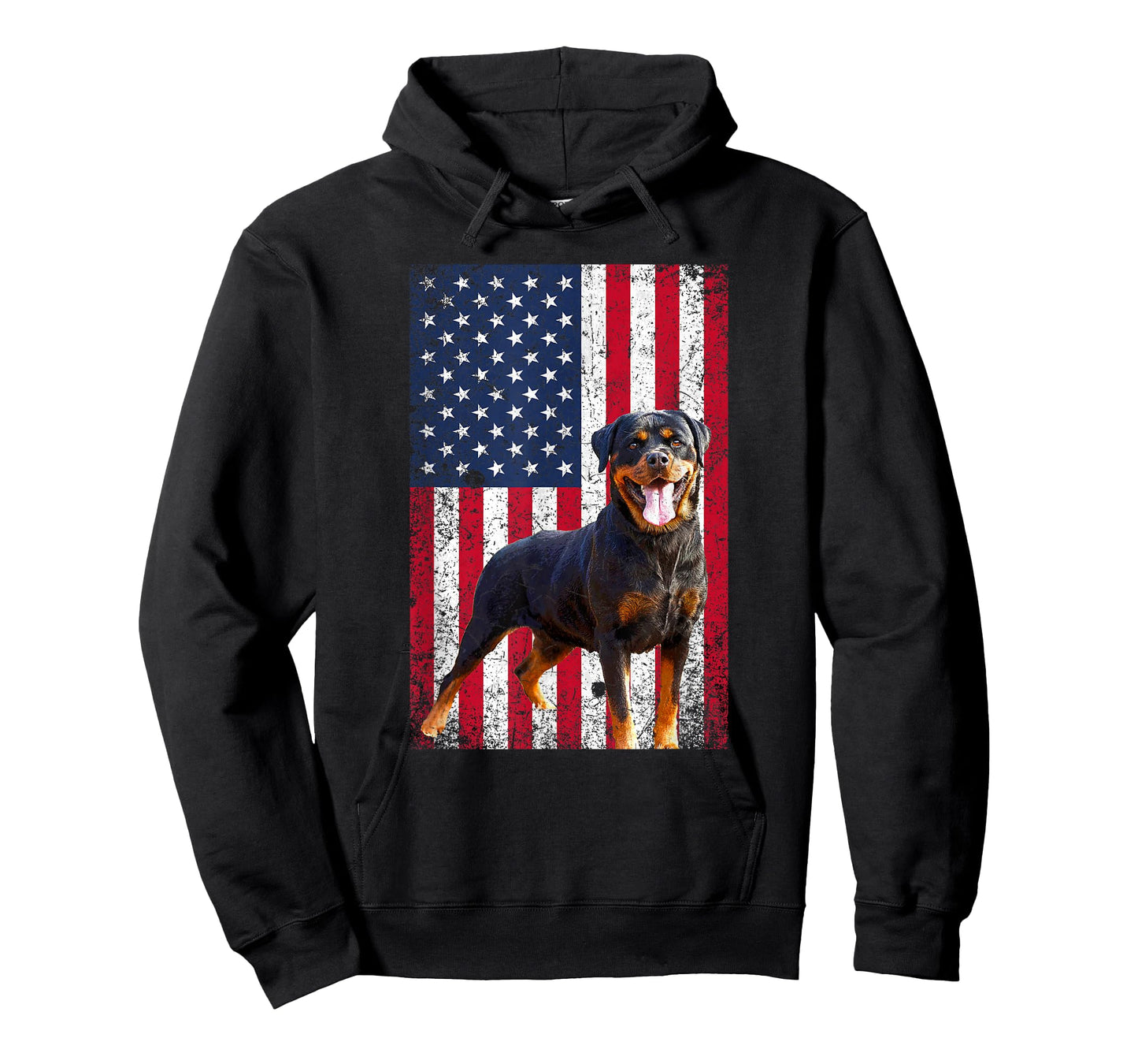 USA Patriotic Dog Lovers Gift Tees Unisex-Adults Rottweiler Dog Lover Funny 4th of July Dog T-Shirt