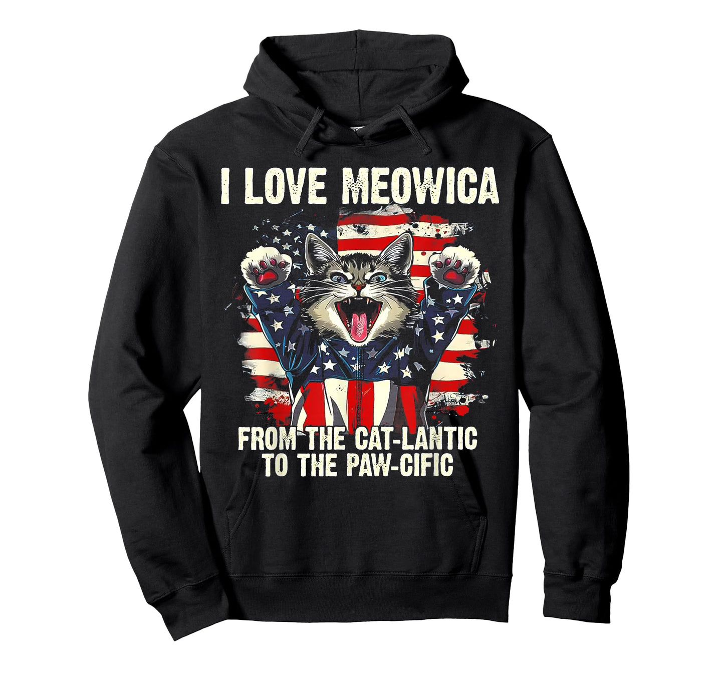 I Love Meowica From The Cat-lantic To The Paw Cific T-Shirt