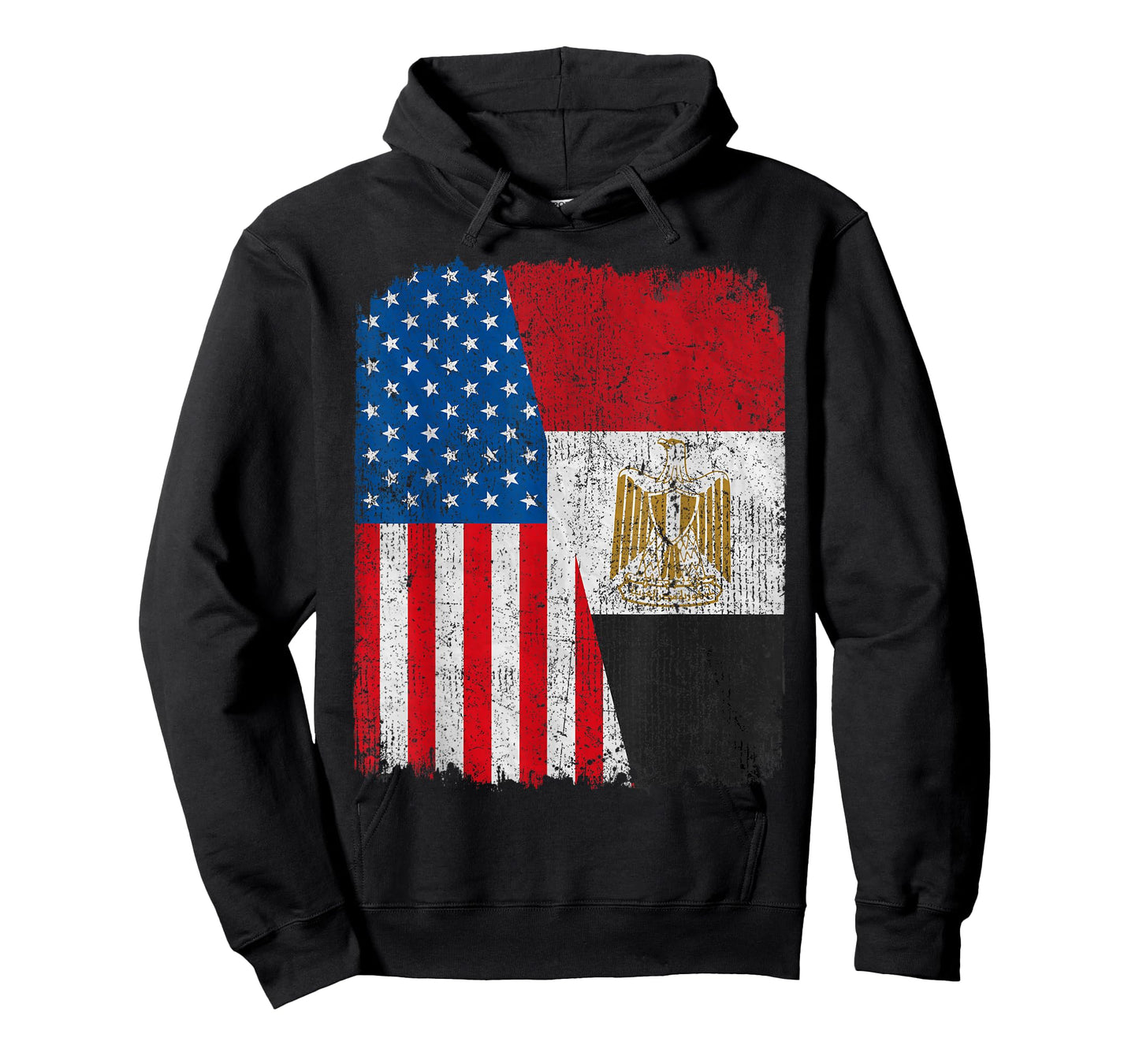 Egyptian American Flag Half USA Egypt Root Proud T-Shirt