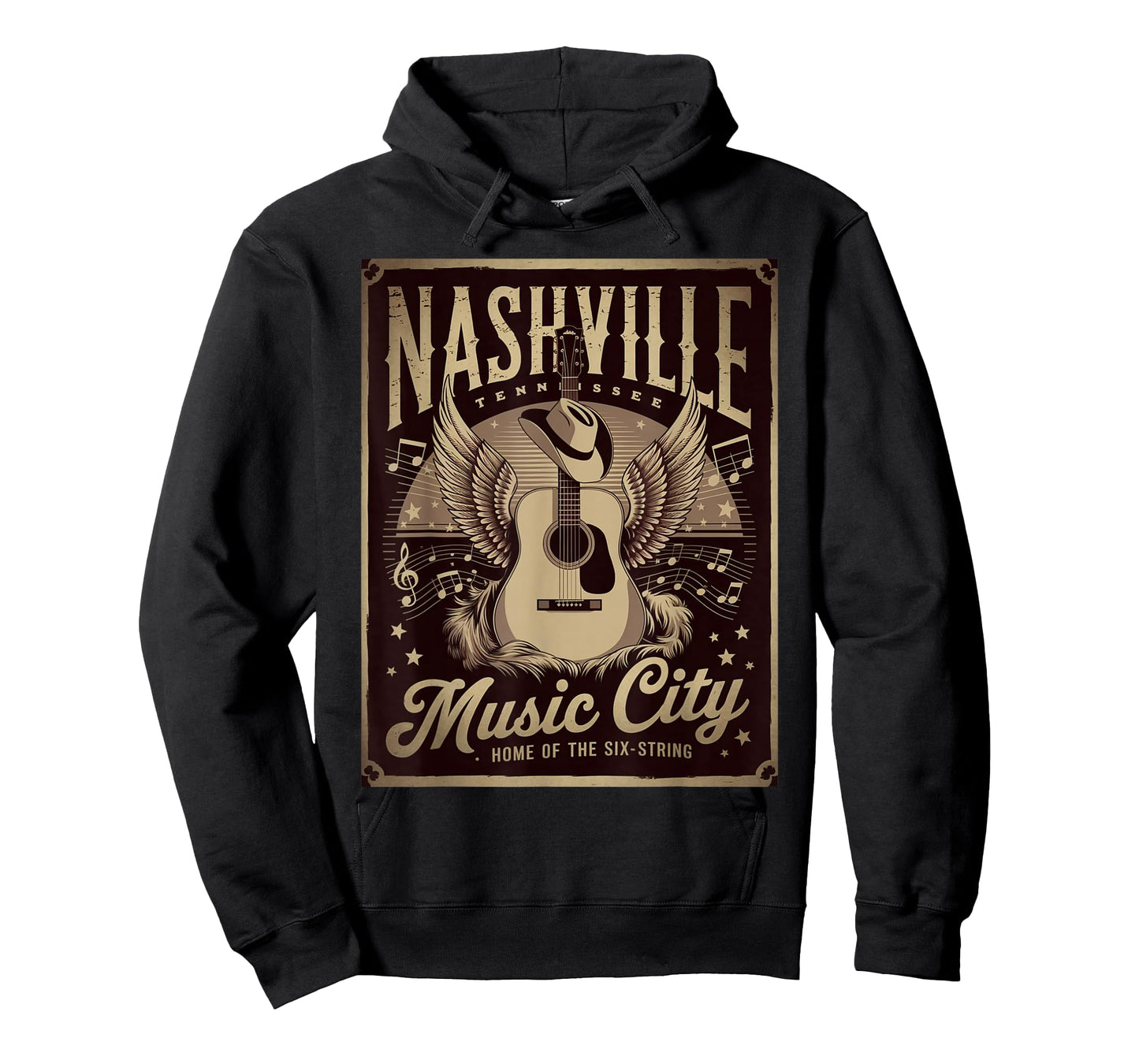 Nashville Tennessee Music city guitar women Western cowboy T-Shirt