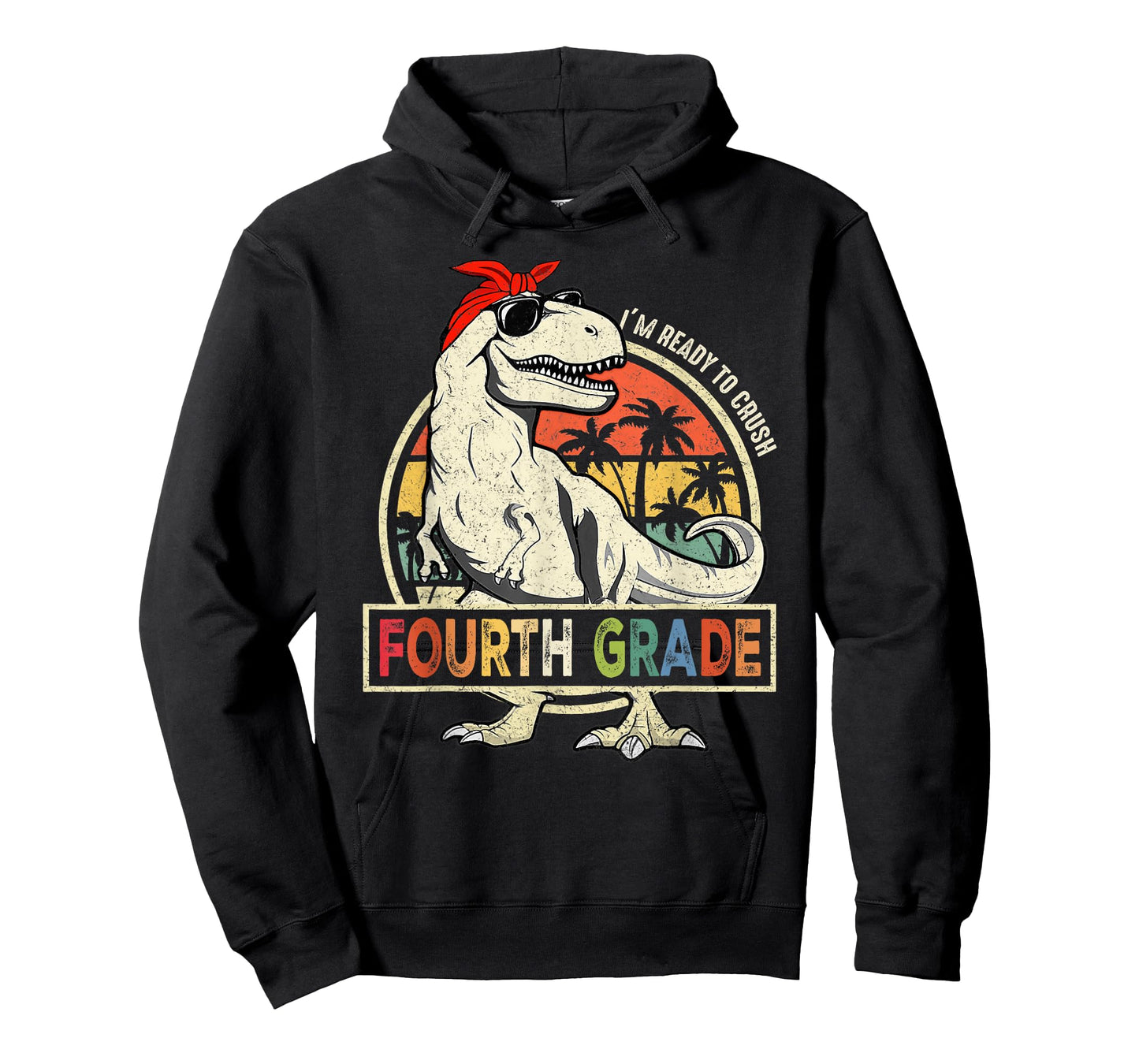 I'm Ready to Crush Fourth Grade Back to School Dinosaur Boys T-Shirt