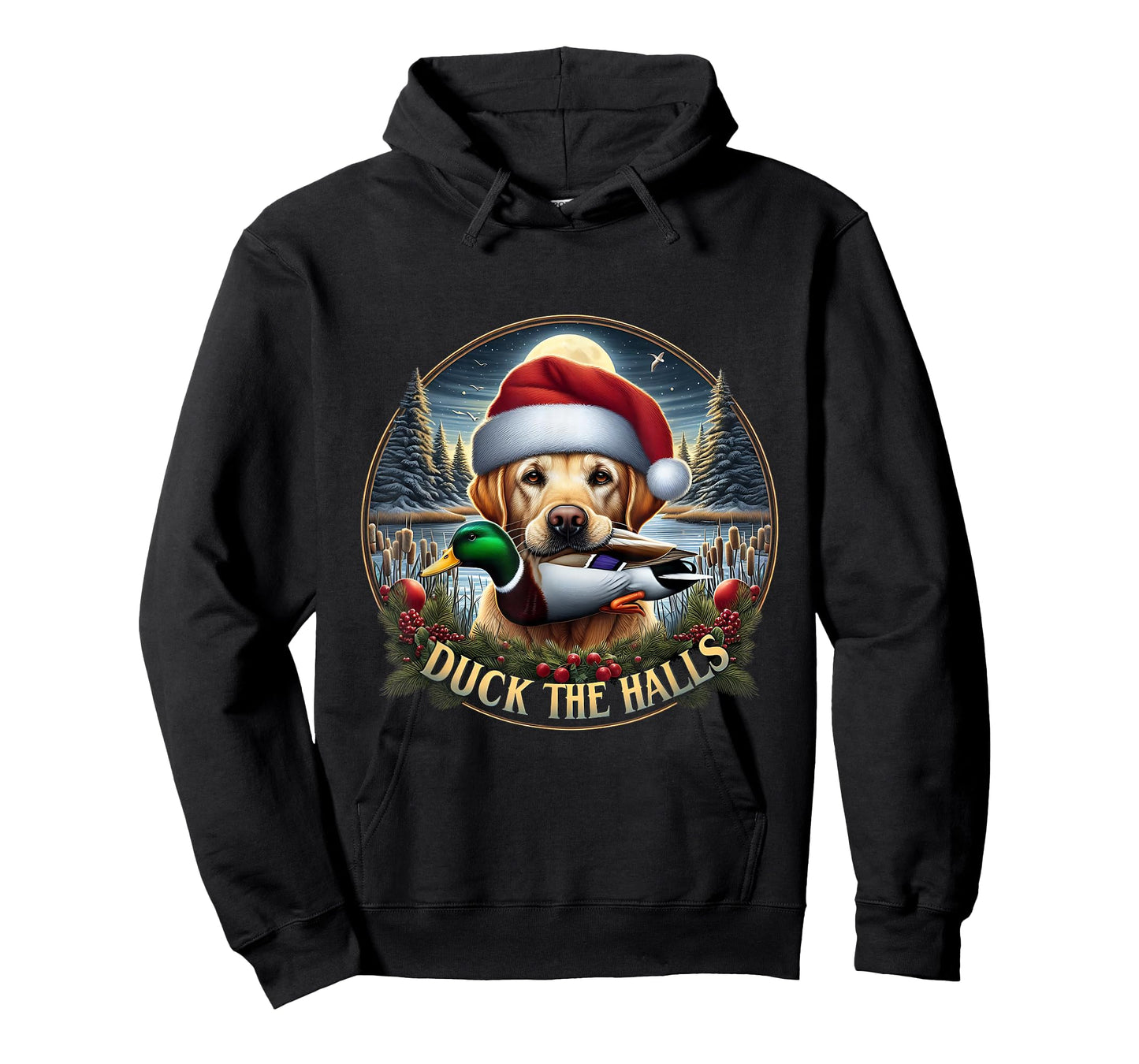 Dog Santa Duck Hunting Christmas Funny Adventure Awaits T-Shirt