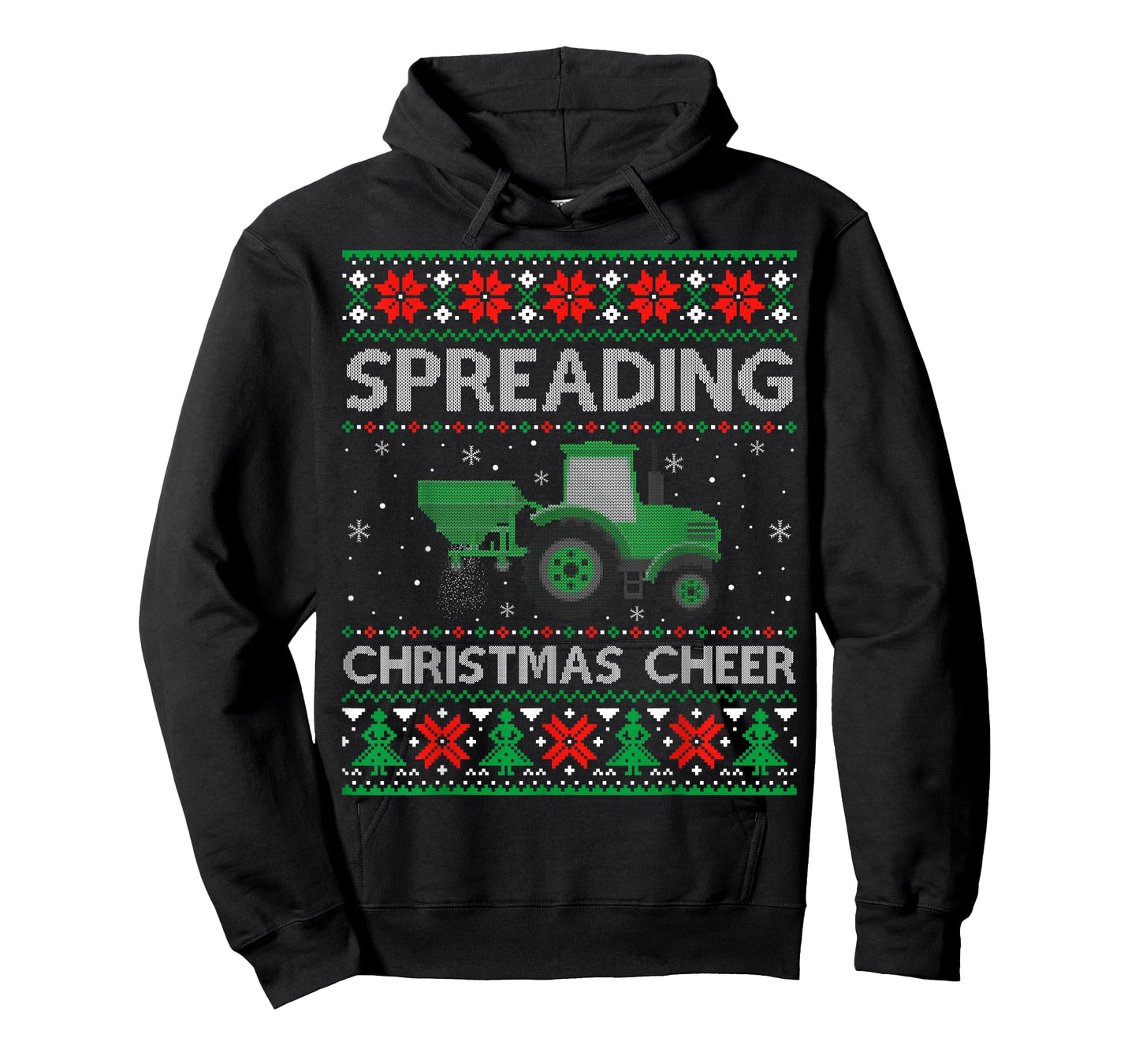Spreading Christmas Cheer Farming Tractor Ugly Womens Mens T-Shirt