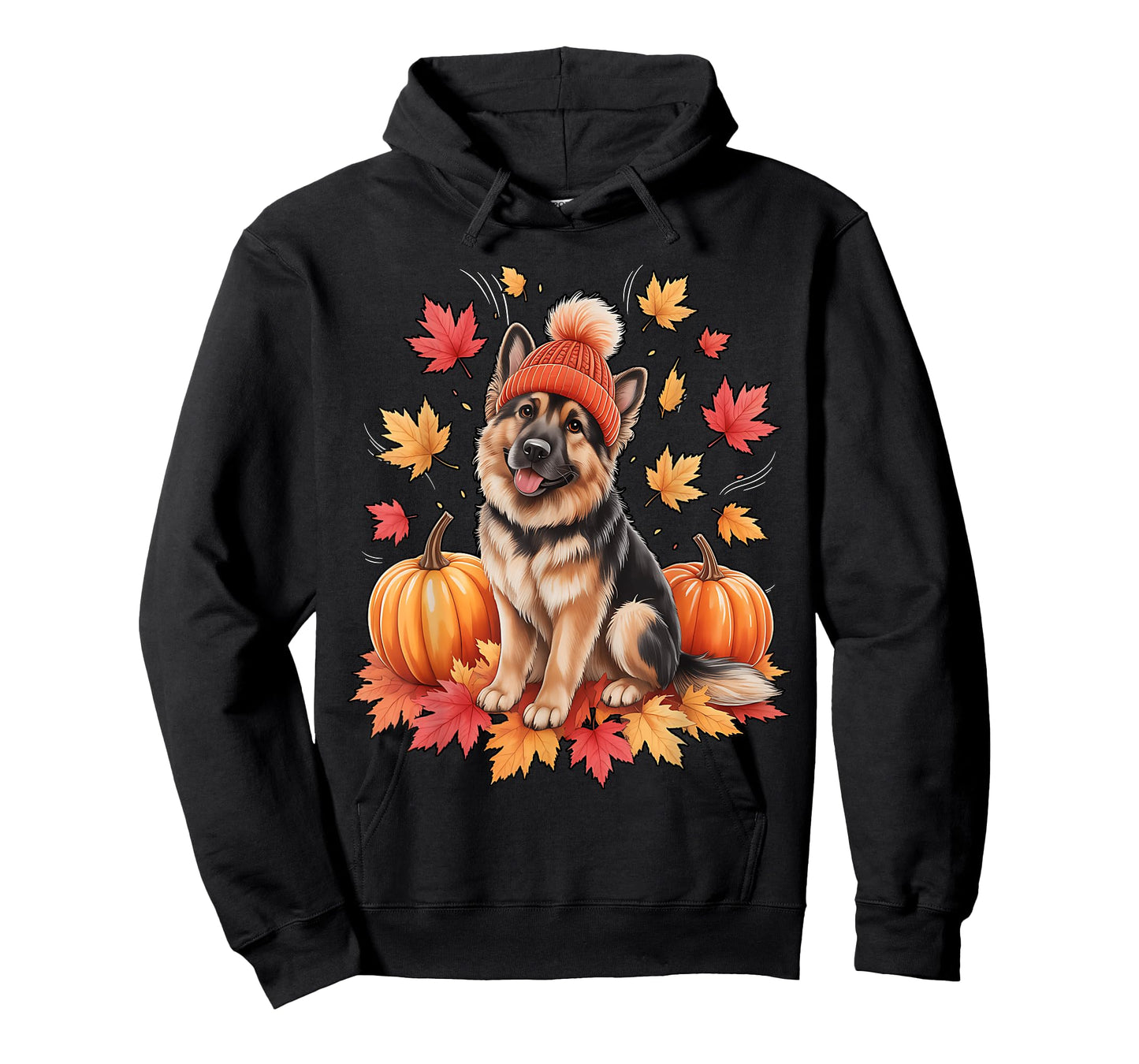 Funny German Shepherd Fall Scarf Autumn Leaves Dog Lovers T-Shirt
