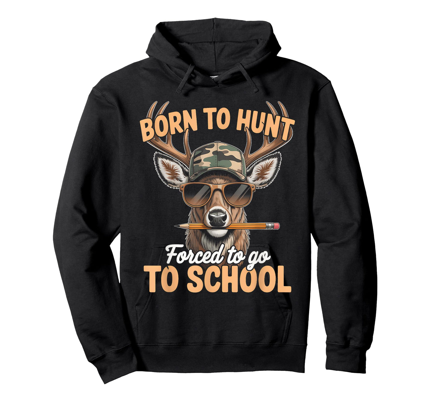 Forced to Go to School Deer Hunting Boy Camo T-Shirt