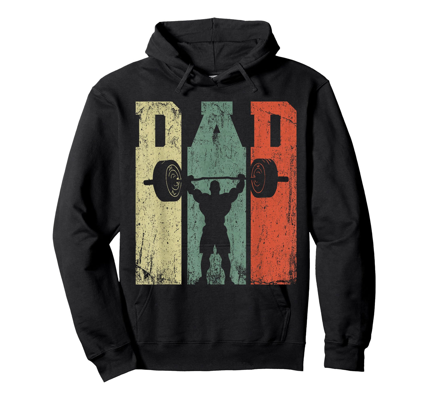 Vintage Weightlifting Dad Daddy Silhouette Gym Father's Day T-Shirt