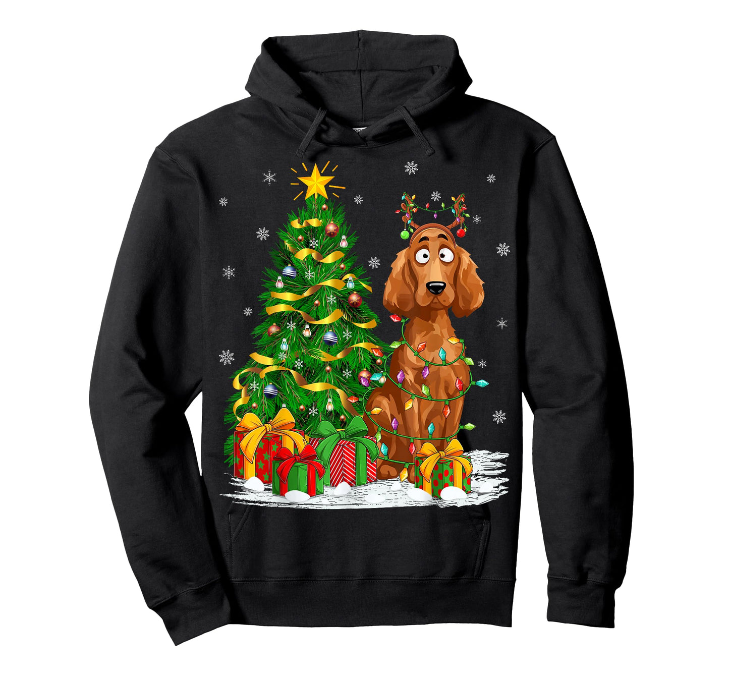 Irish Setter Dog Lover Xmas Lighting Irish Setter Christmas T-Shirt