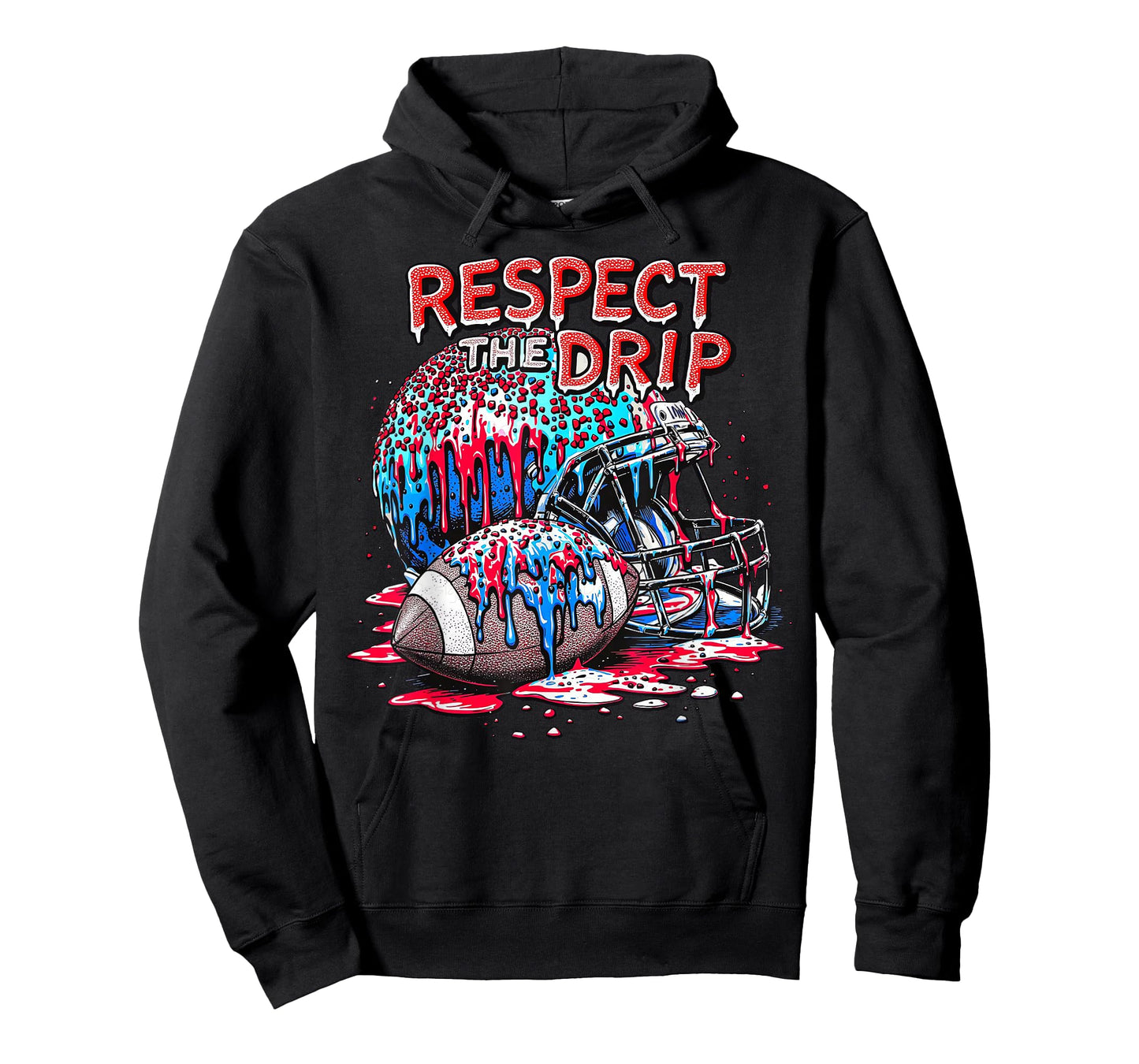 Football Drip for Boys Ice Cream Respect The Drip Football T-Shirt